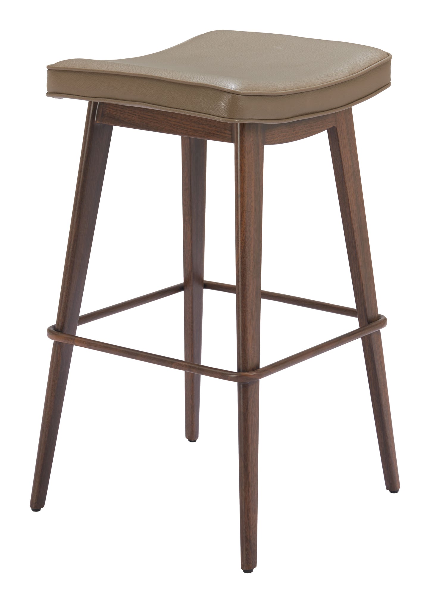 Divat Barstool (Set of 2) Taupe & Walnut - Disselt Designs