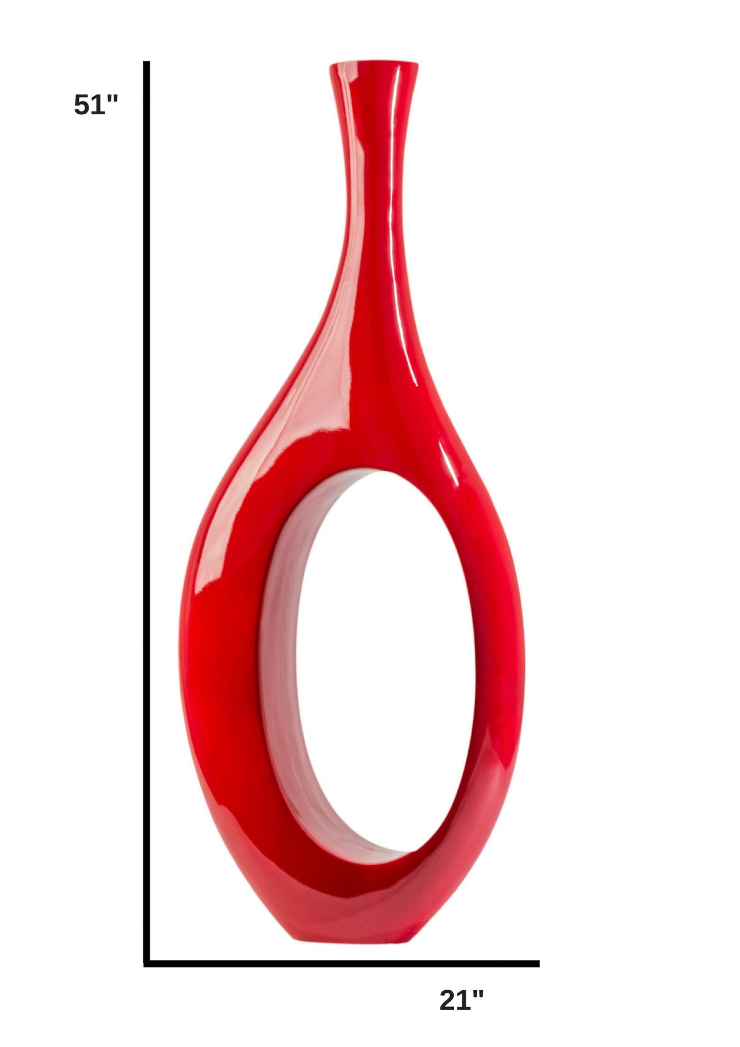 Trombone Red // Set of Two Vases - Disselt Designs