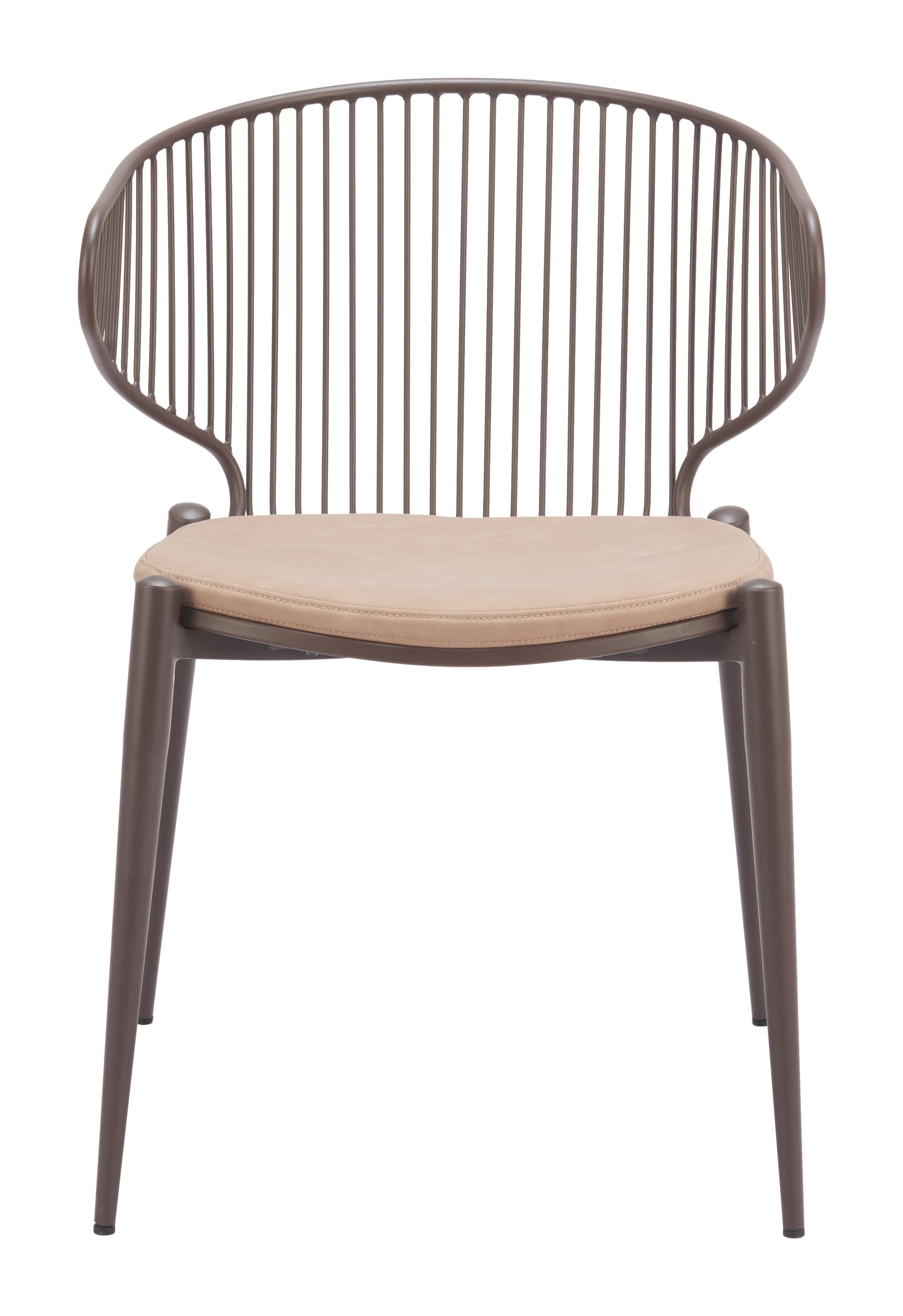 Silues Dining Chair Taupe & Brown - Disselt Designs
