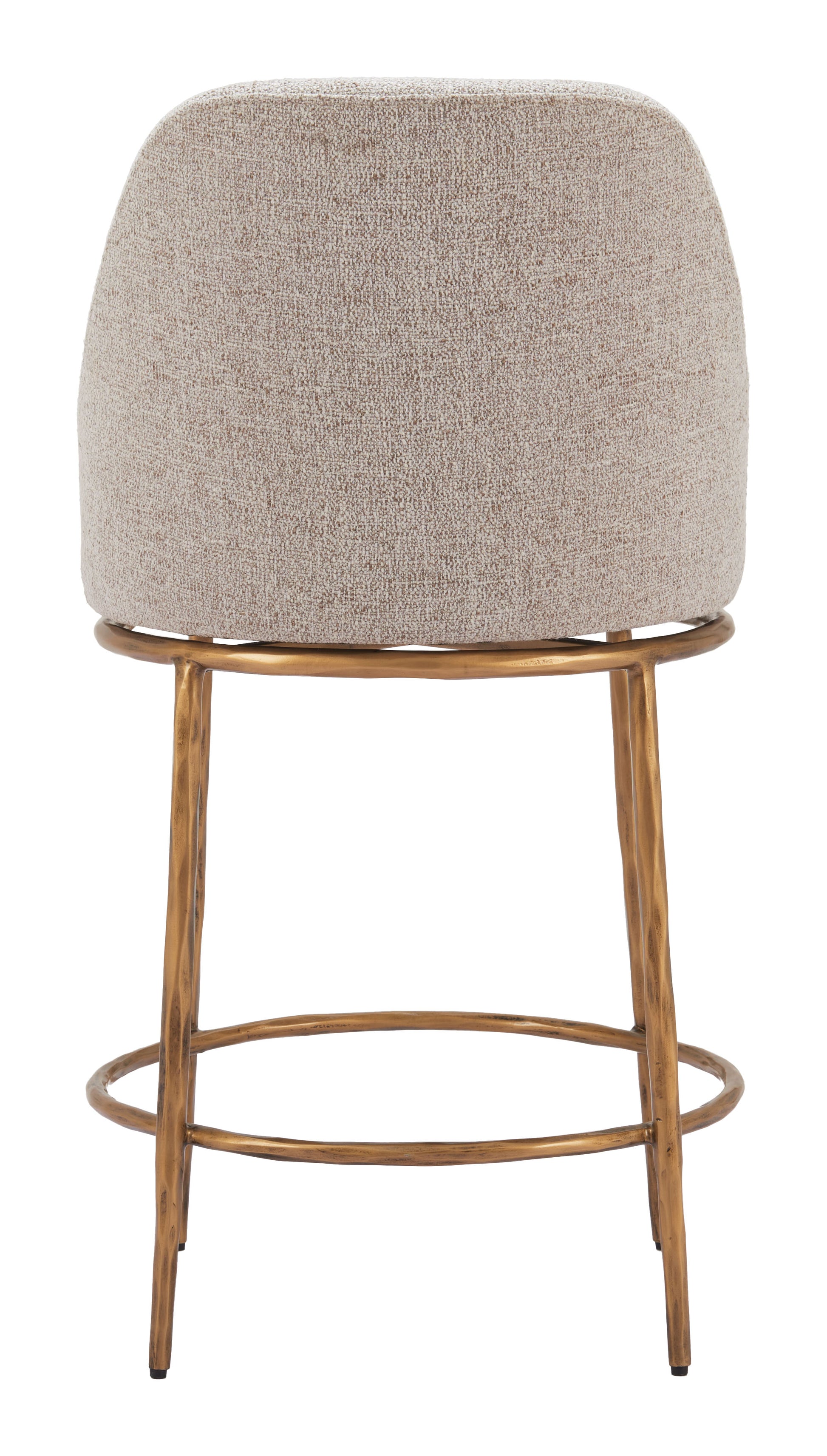 Nordhavn Swivel Counter Stool Beige & Gold - Disselt Designs