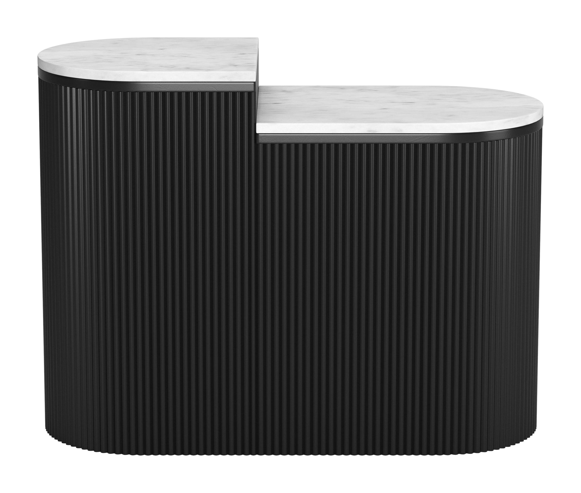 Ormara Side Table Set (2-Piece) White & Black - Disselt Designs
