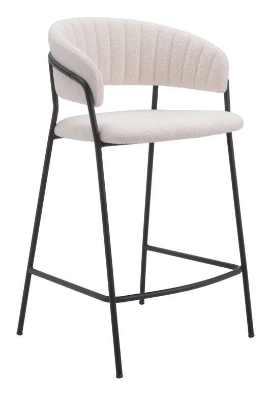 Josephine Counter Stool (Set of 2) Cream - Disselt Designs