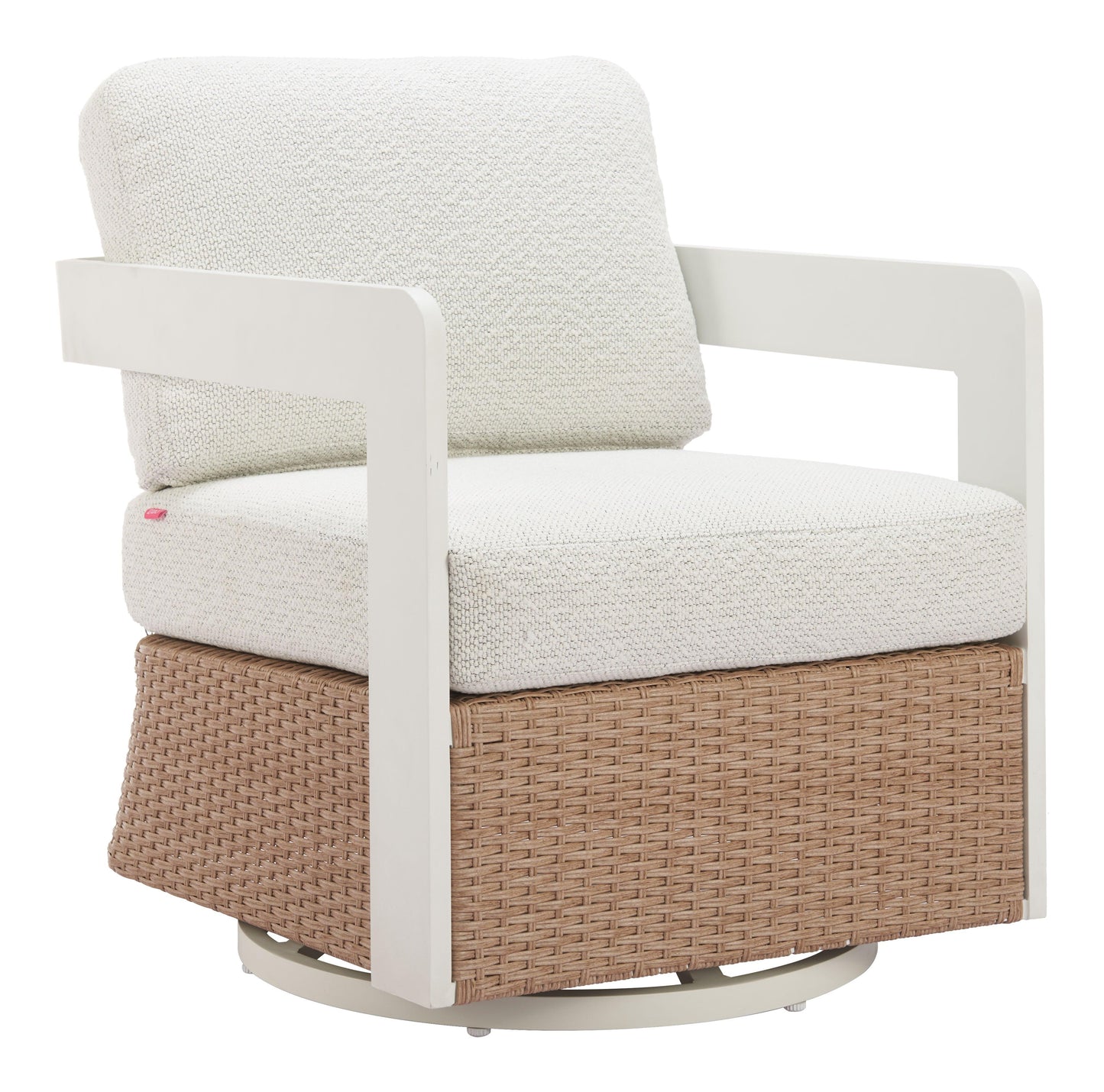 Gelo Swivel Chair White & Brown - Disselt Designs