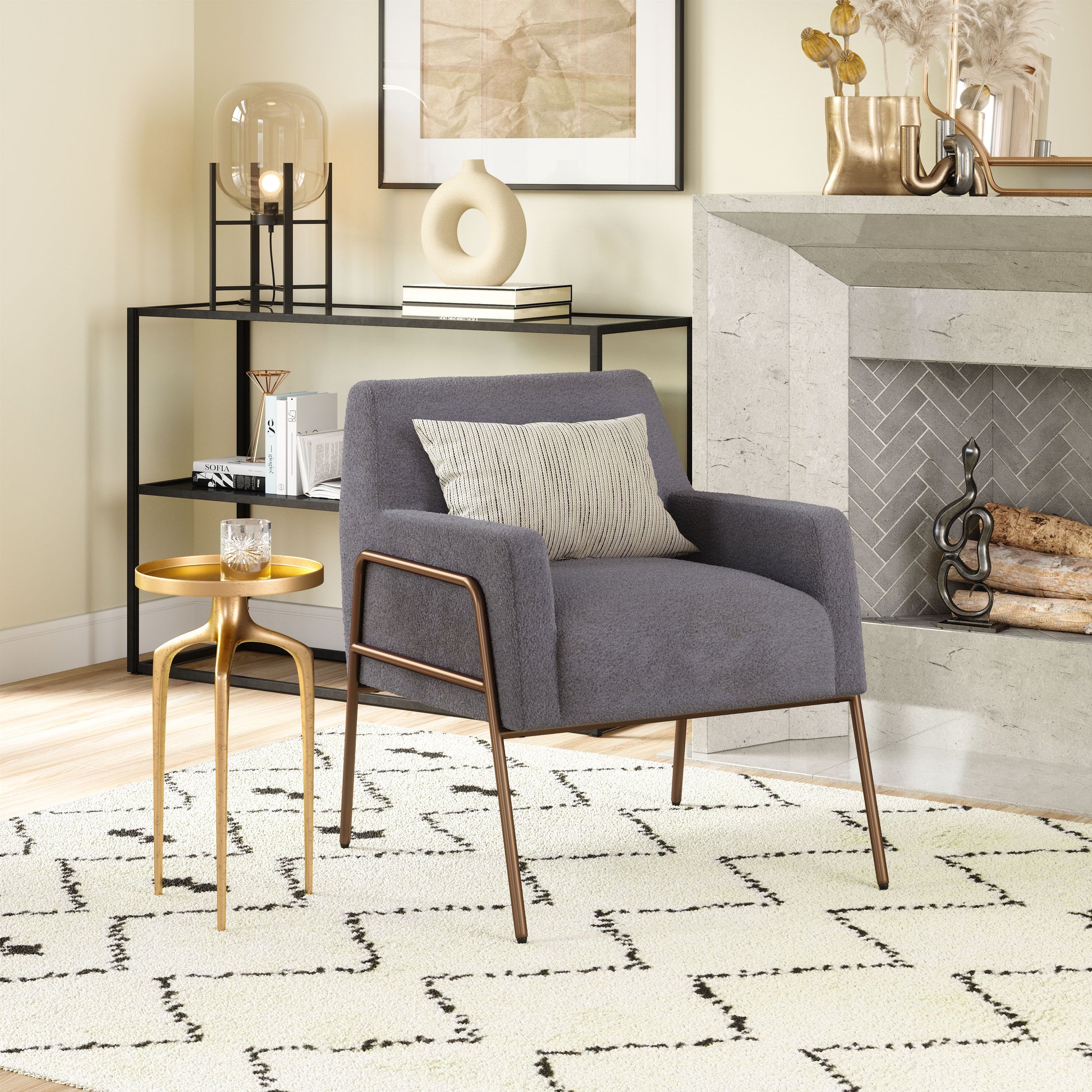 Charleston Accent Chair Gray - Disselt Designs