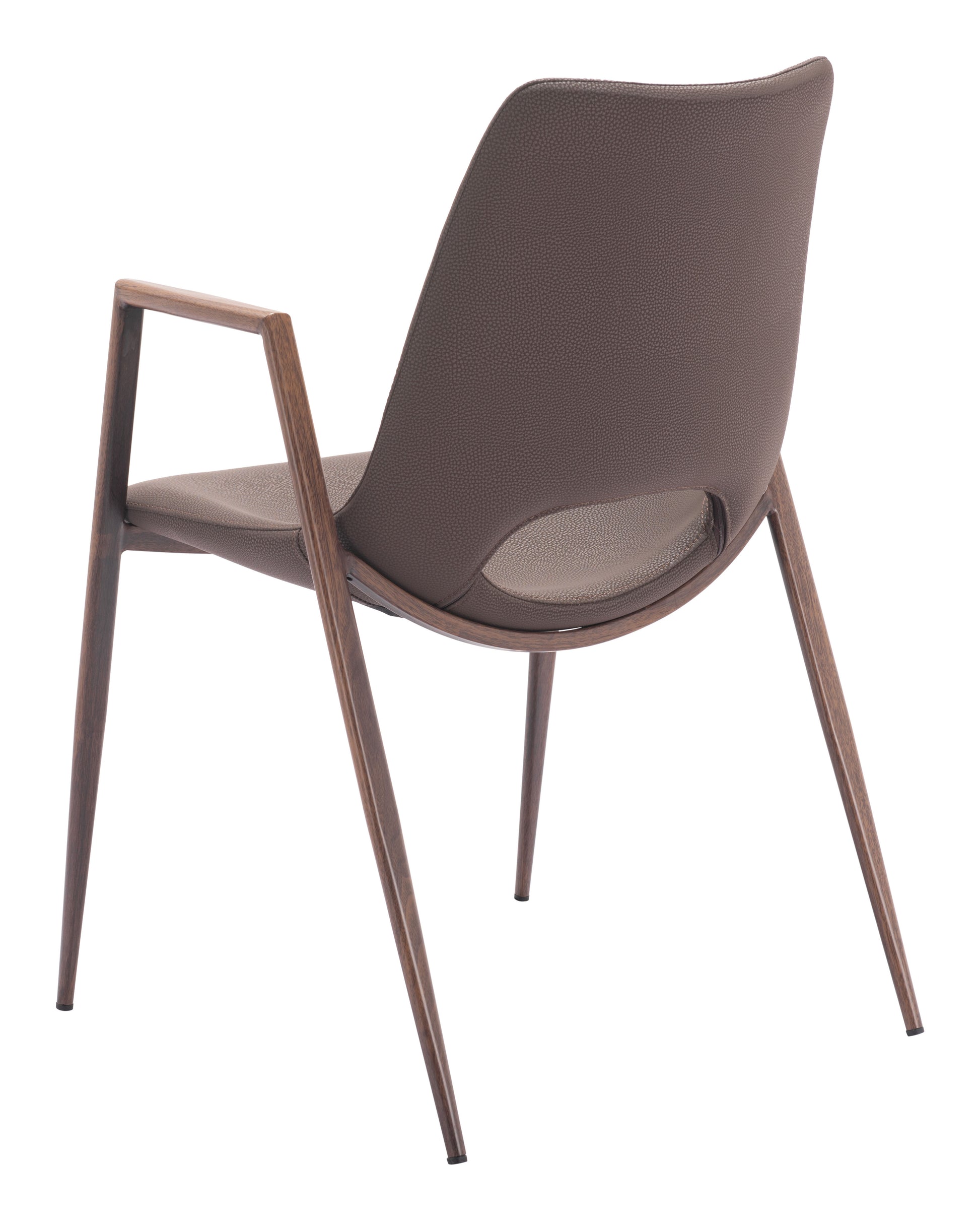 Desi Dining Chair (Set of 2) Brown & Walnut - Disselt Designs