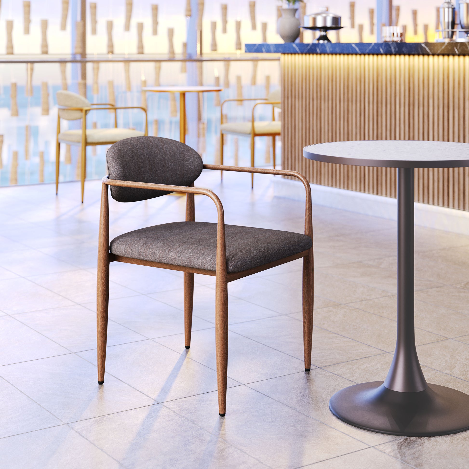 Zen Dining Chair (Set of 2) Truffle Gray - Disselt Designs