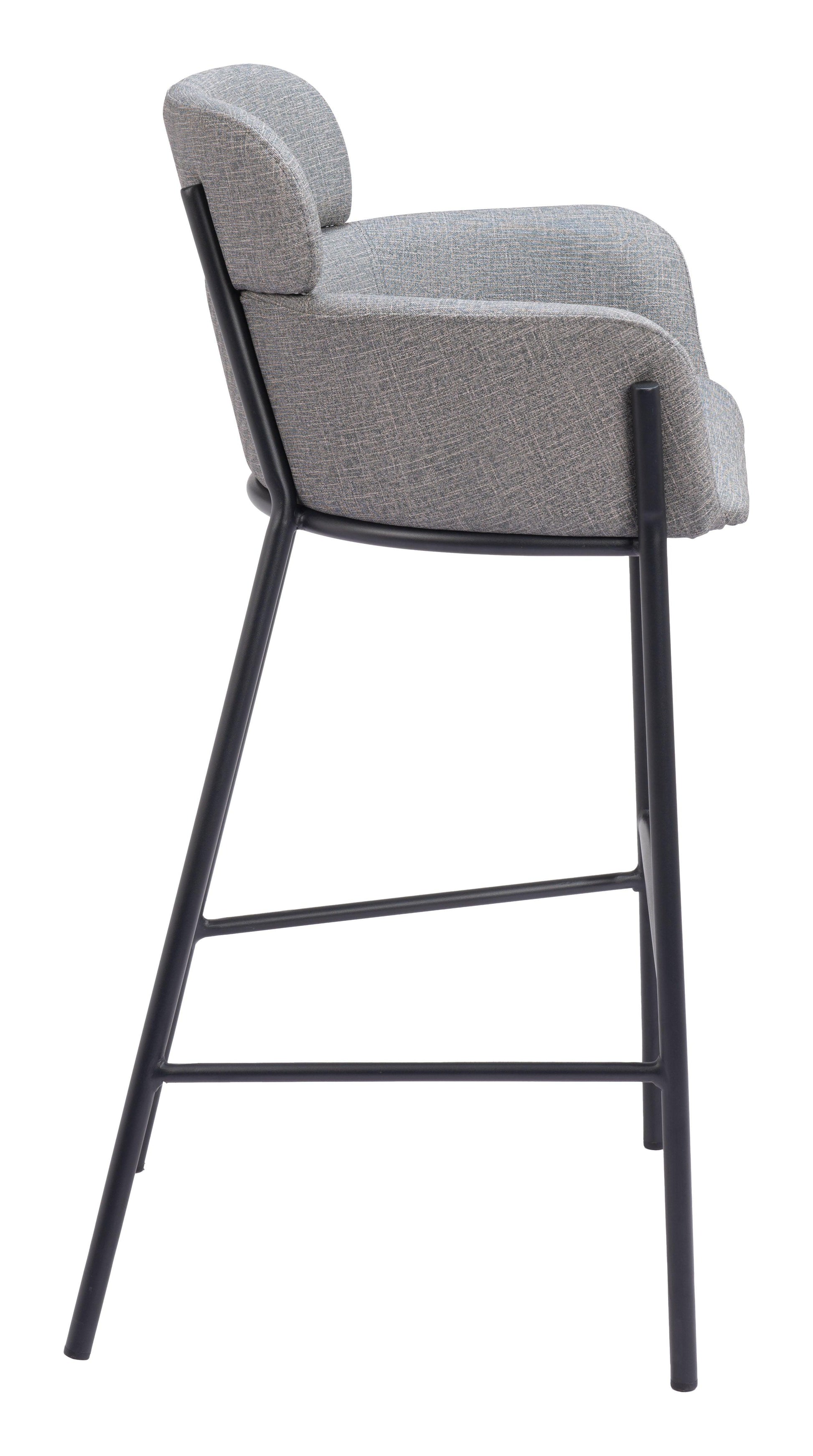 Bremor Barstool Slate Gray - Disselt Designs