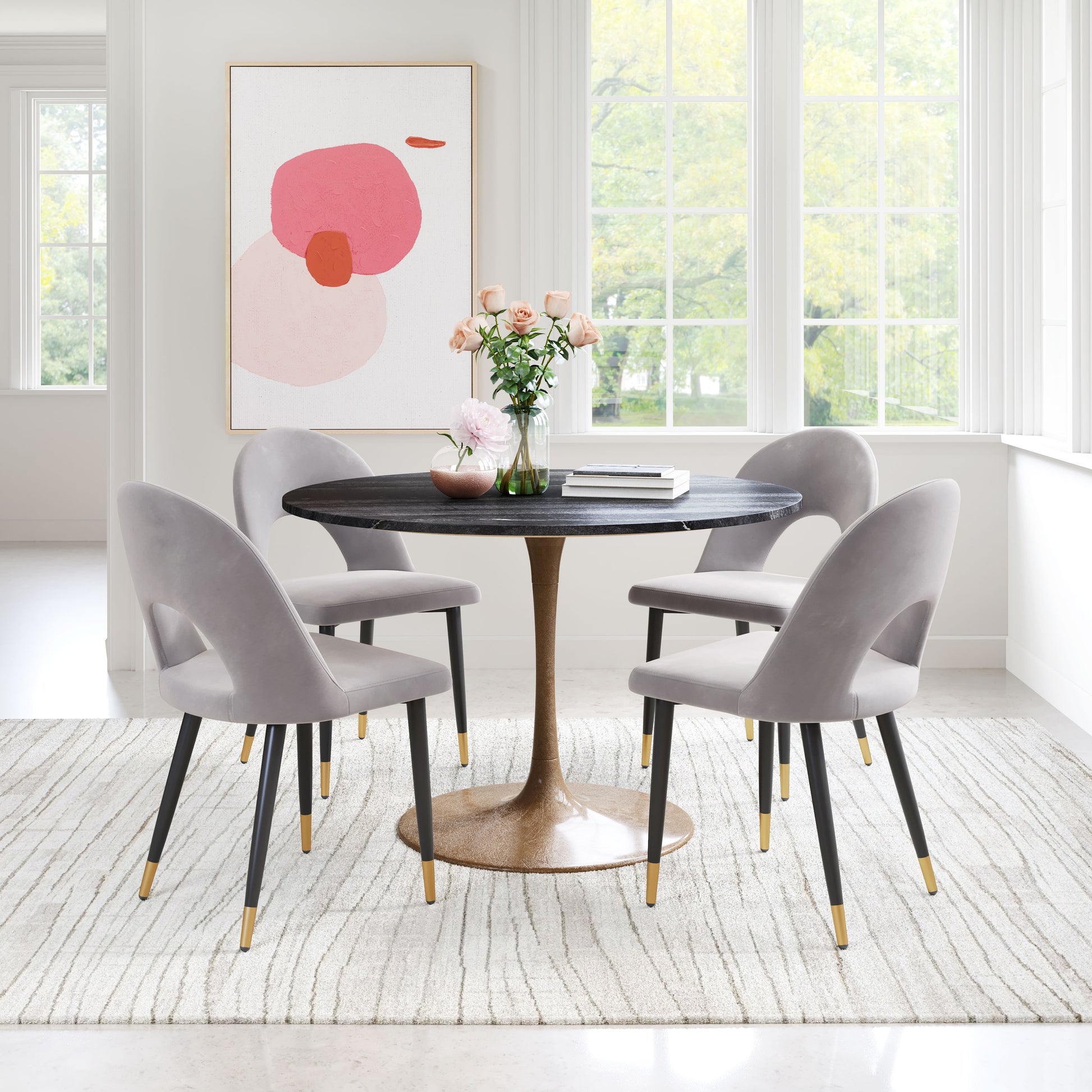 Menlo Dining Chair (Set of 2) Gray - Disselt Designs