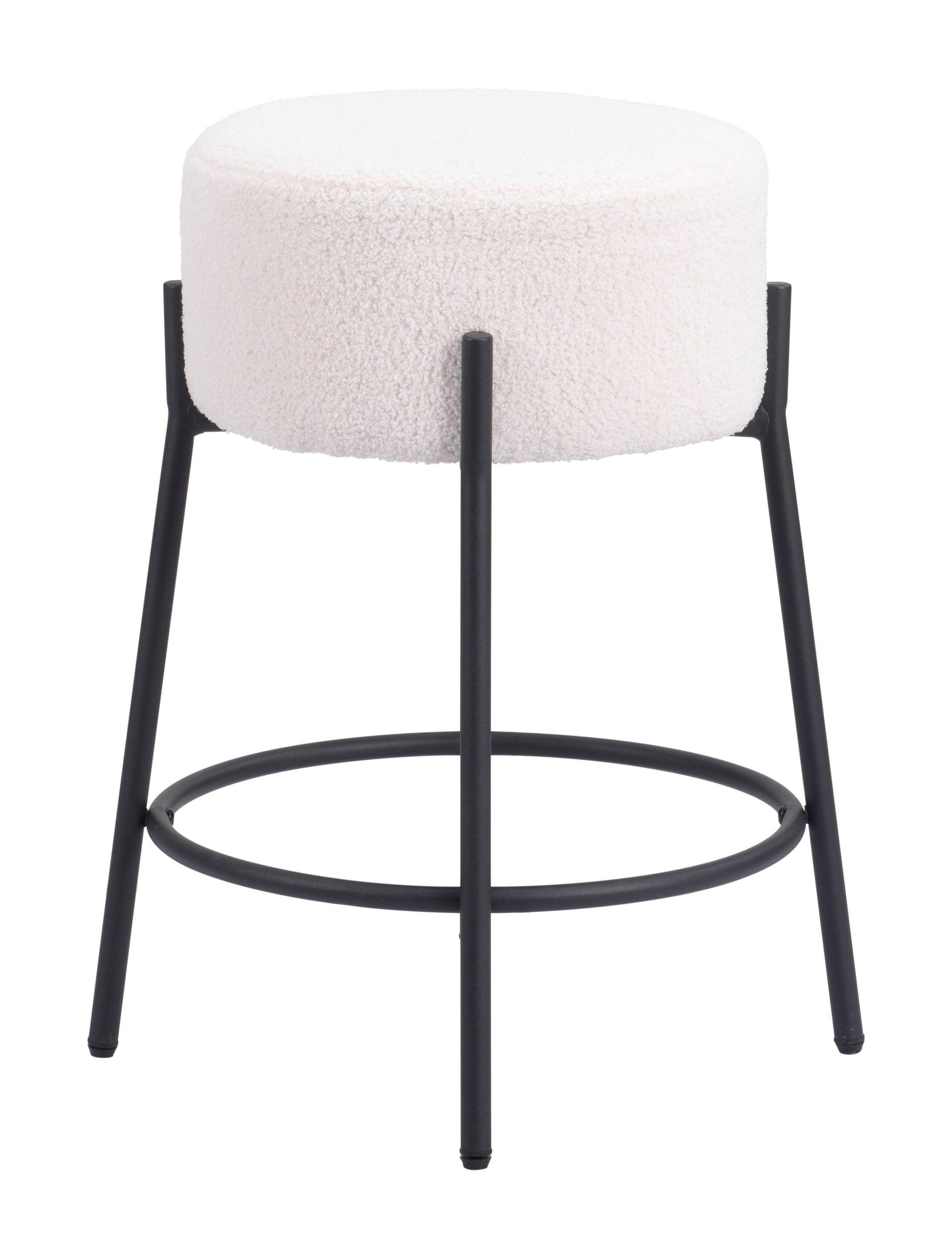 Blanche Counter Stool (Set of 2) Ivory - Disselt Designs