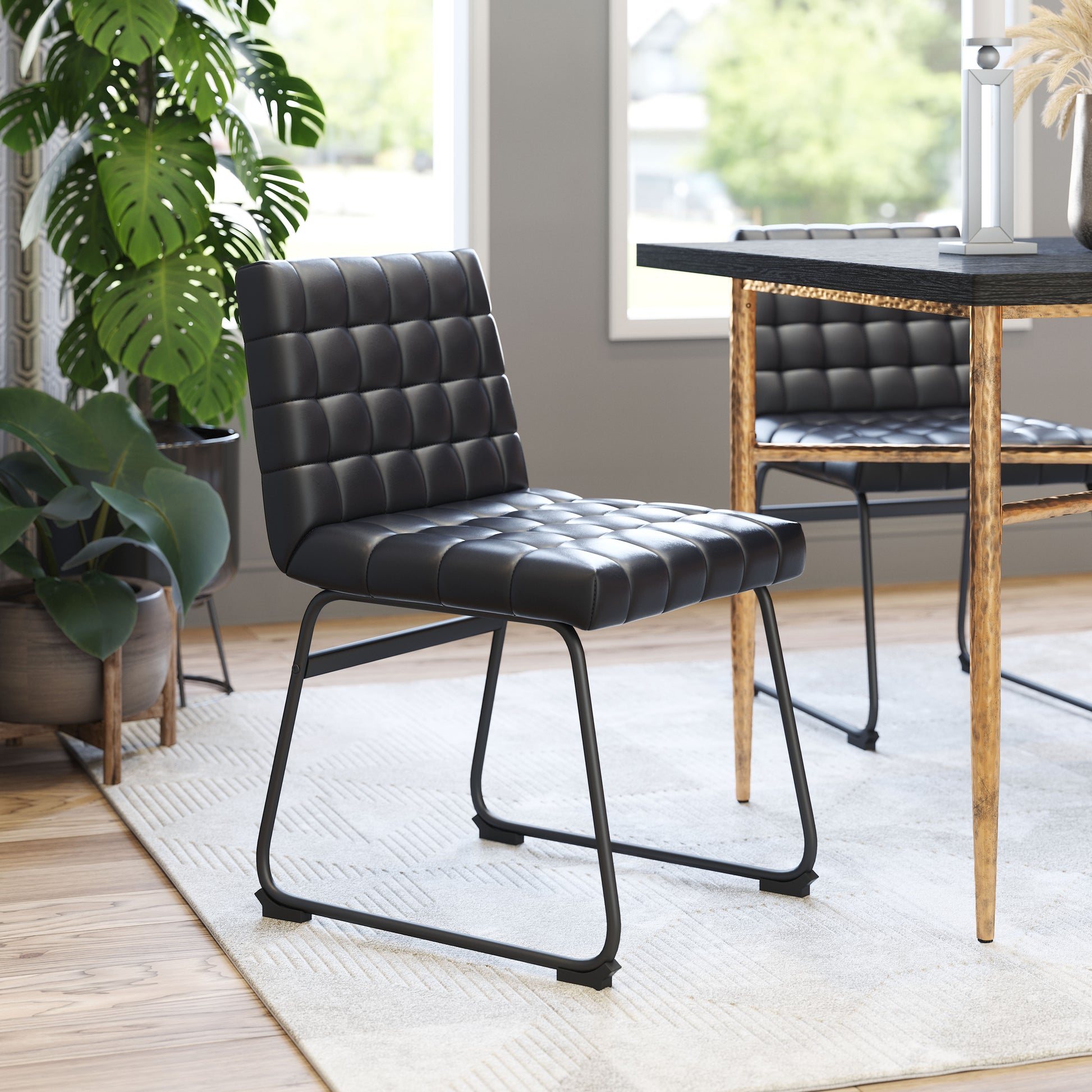 Pago Dining Chair (Set of 2) Black - Disselt Designs