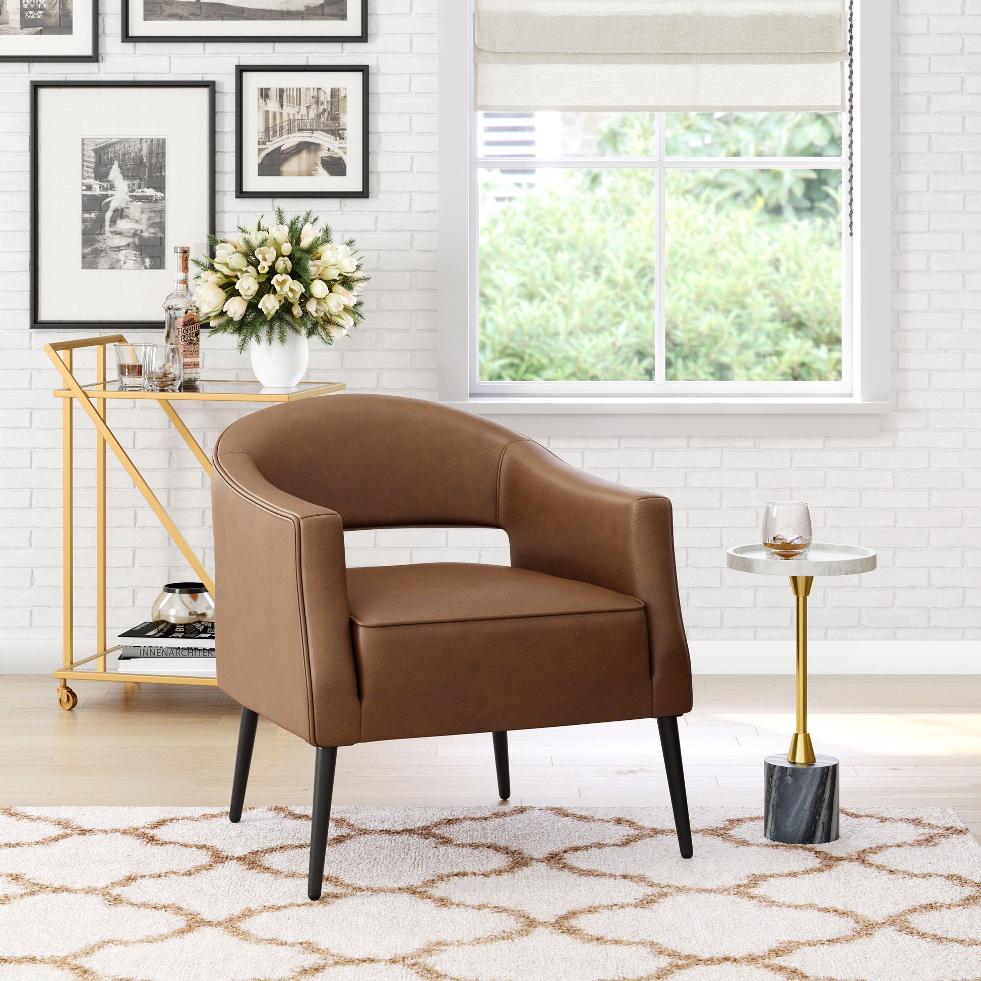 Berkeley Accent Chair Vintage Brown - Disselt Designs