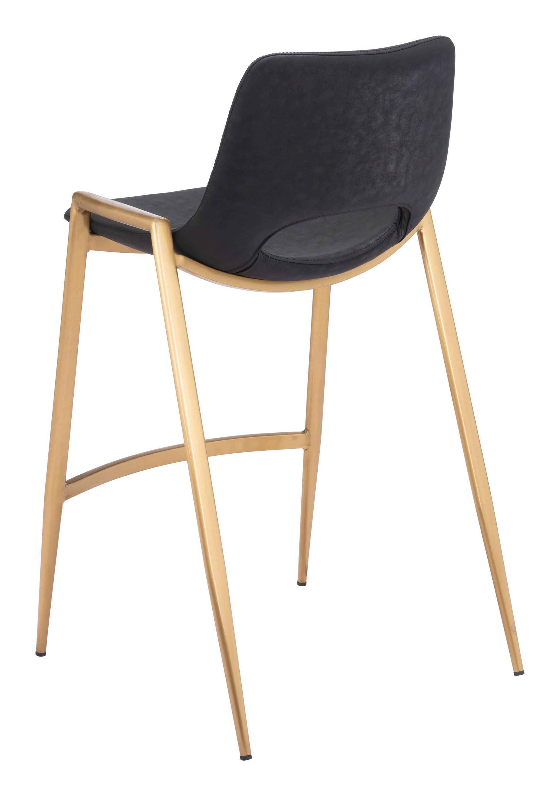 Desi Counter Stool (Set of 2) Black & Gold - Disselt Designs