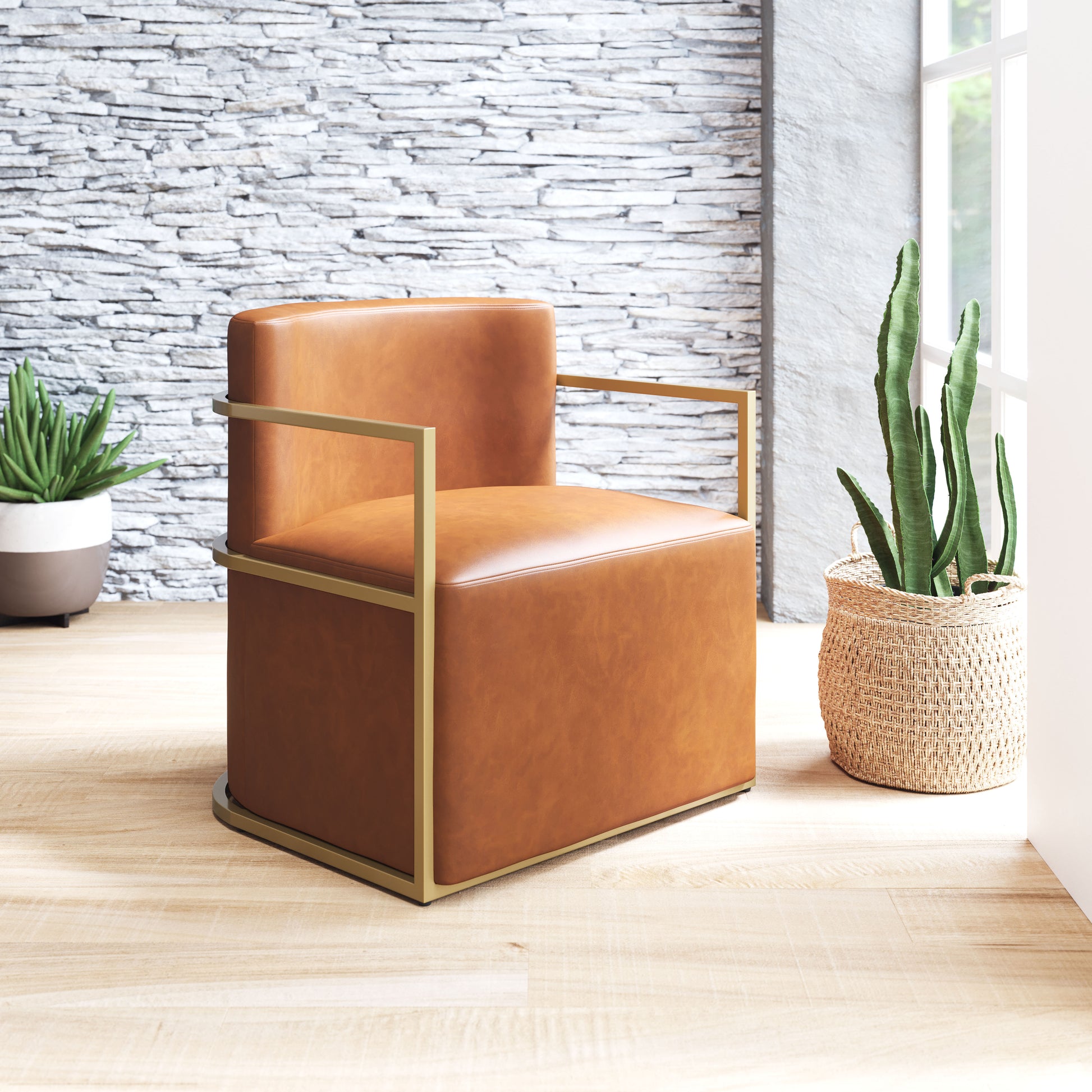 Xander Accent Chair Brown - Disselt Designs