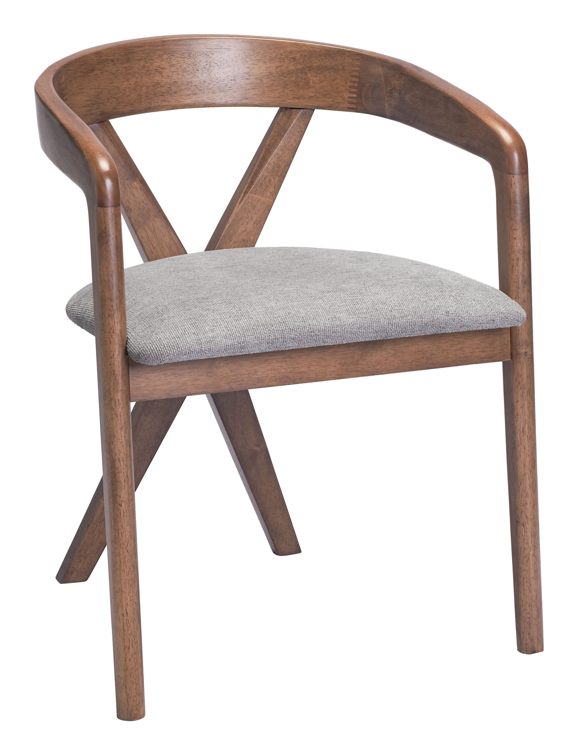 Cairo Dining Chair Dove Gray & Walnut - Disselt Designs