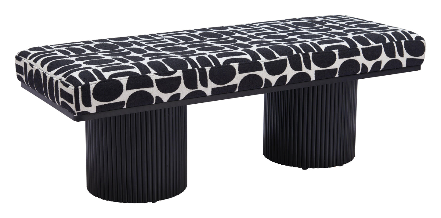 Botoia Bench Black & White - Disselt Designs