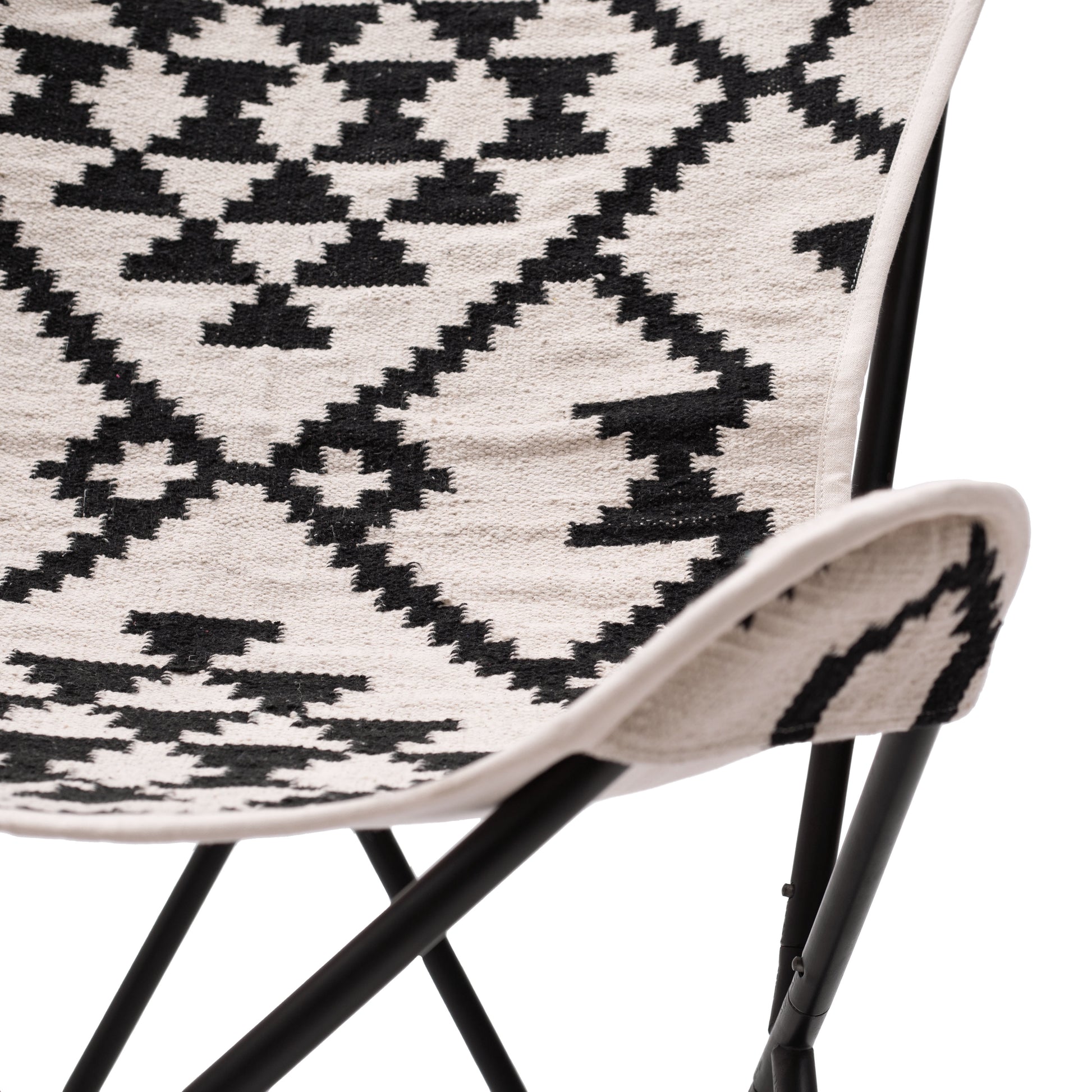 Rabat Accent Chair Beige & Black - Disselt Designs