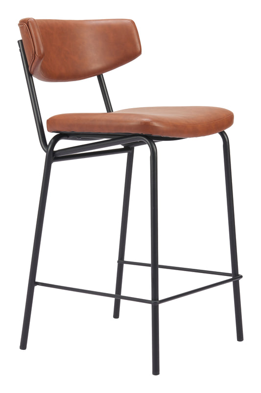 Charon Counter Stool (Set of 2) Vintage Brown - Disselt Designs