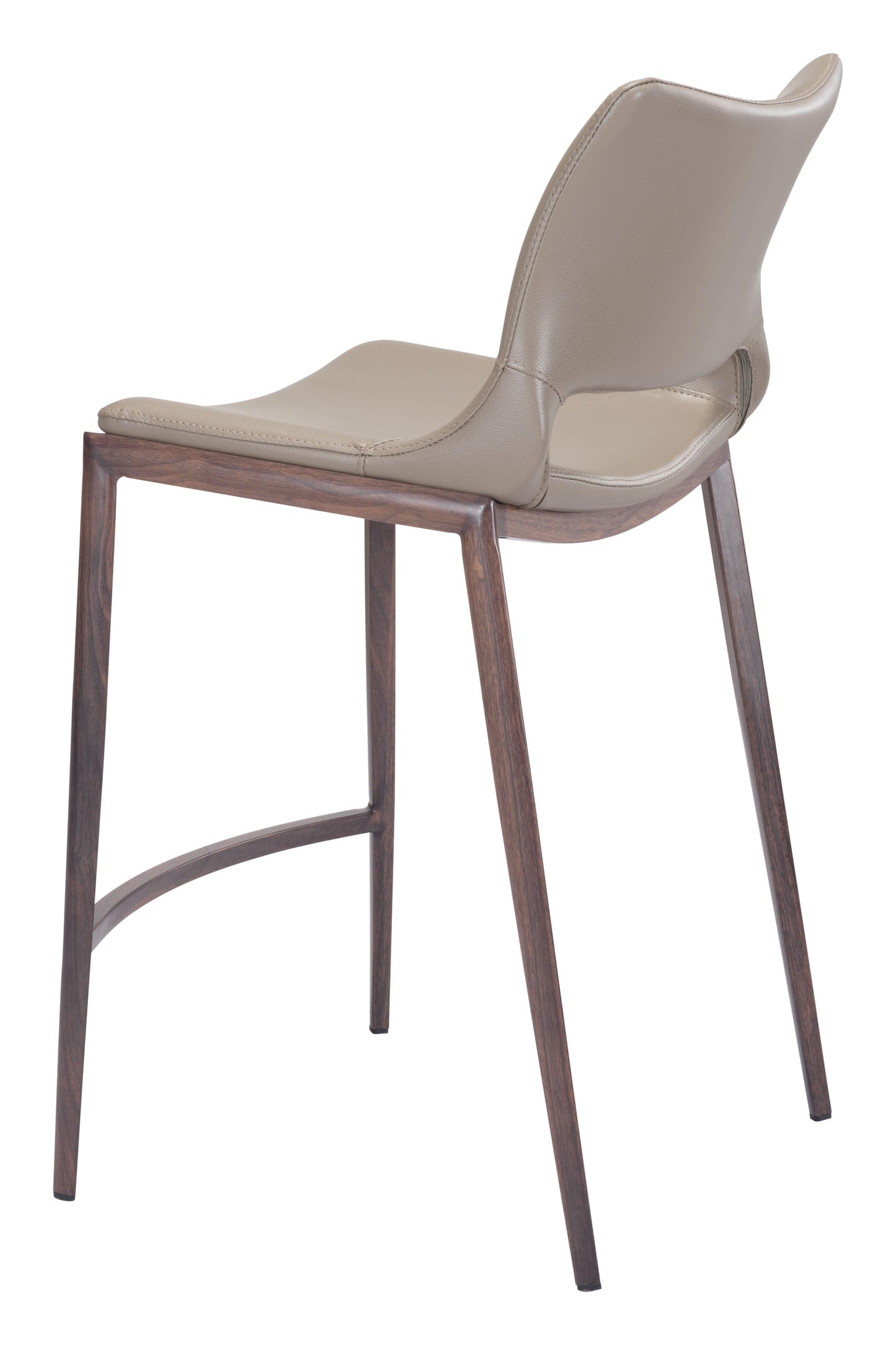 Ace Counter Stool (Set of 2) Brown & Walnut - Disselt Designs