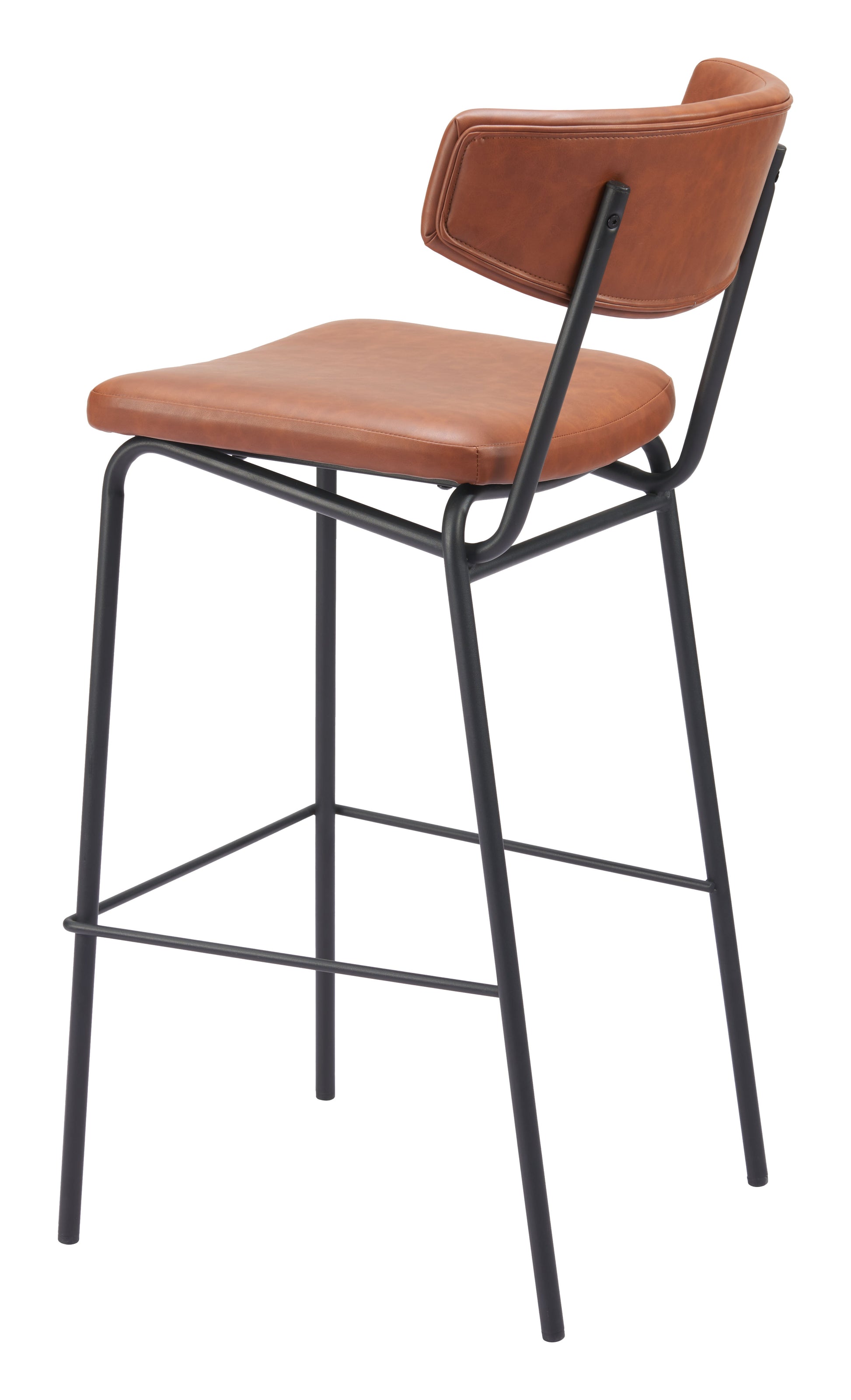 Charon Barstool (Set of 2) Vintage Brown - Disselt Designs