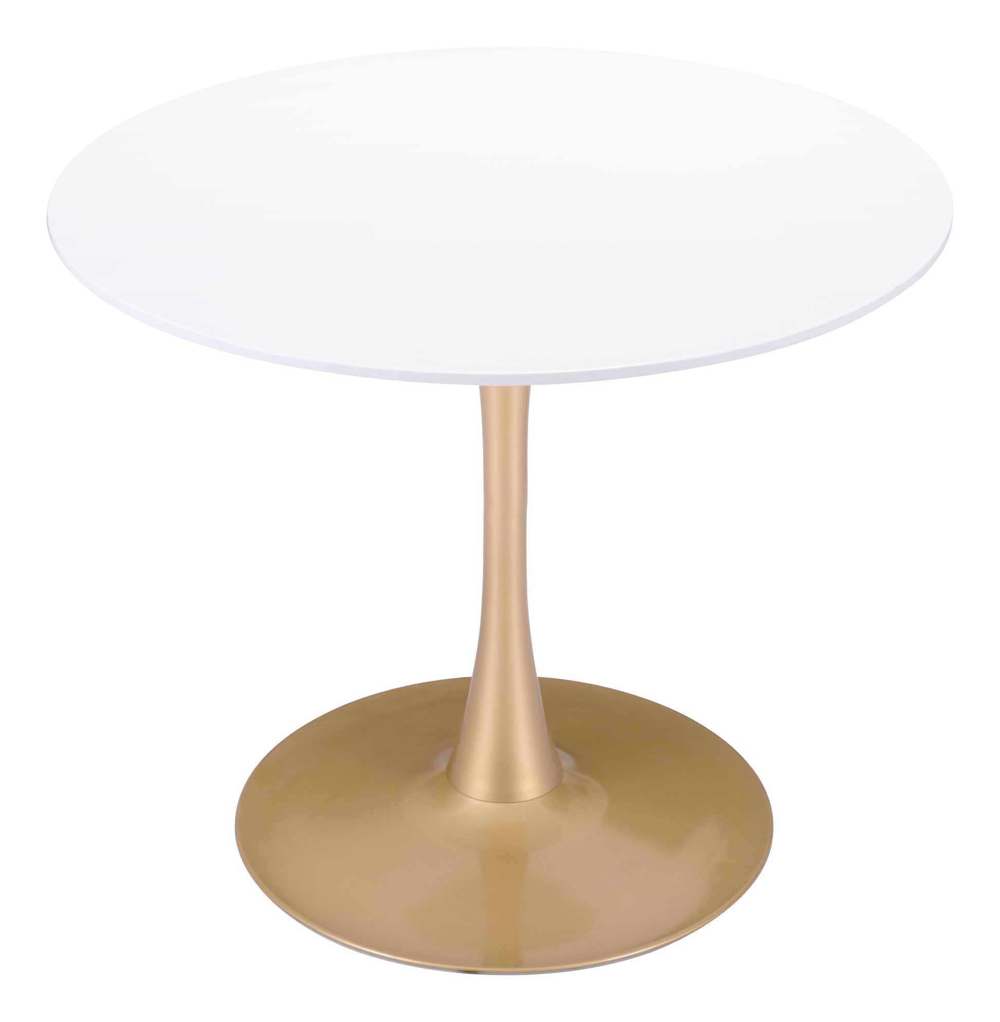 Opus Dining Table White & Gold - Disselt Designs