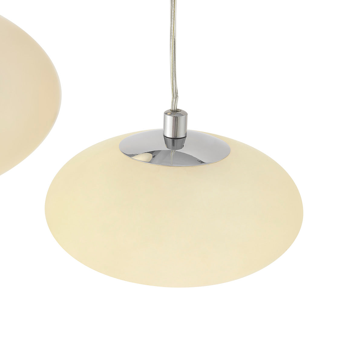Spanish Alabaster Round Chandelier // Chrome - Disselt Designs