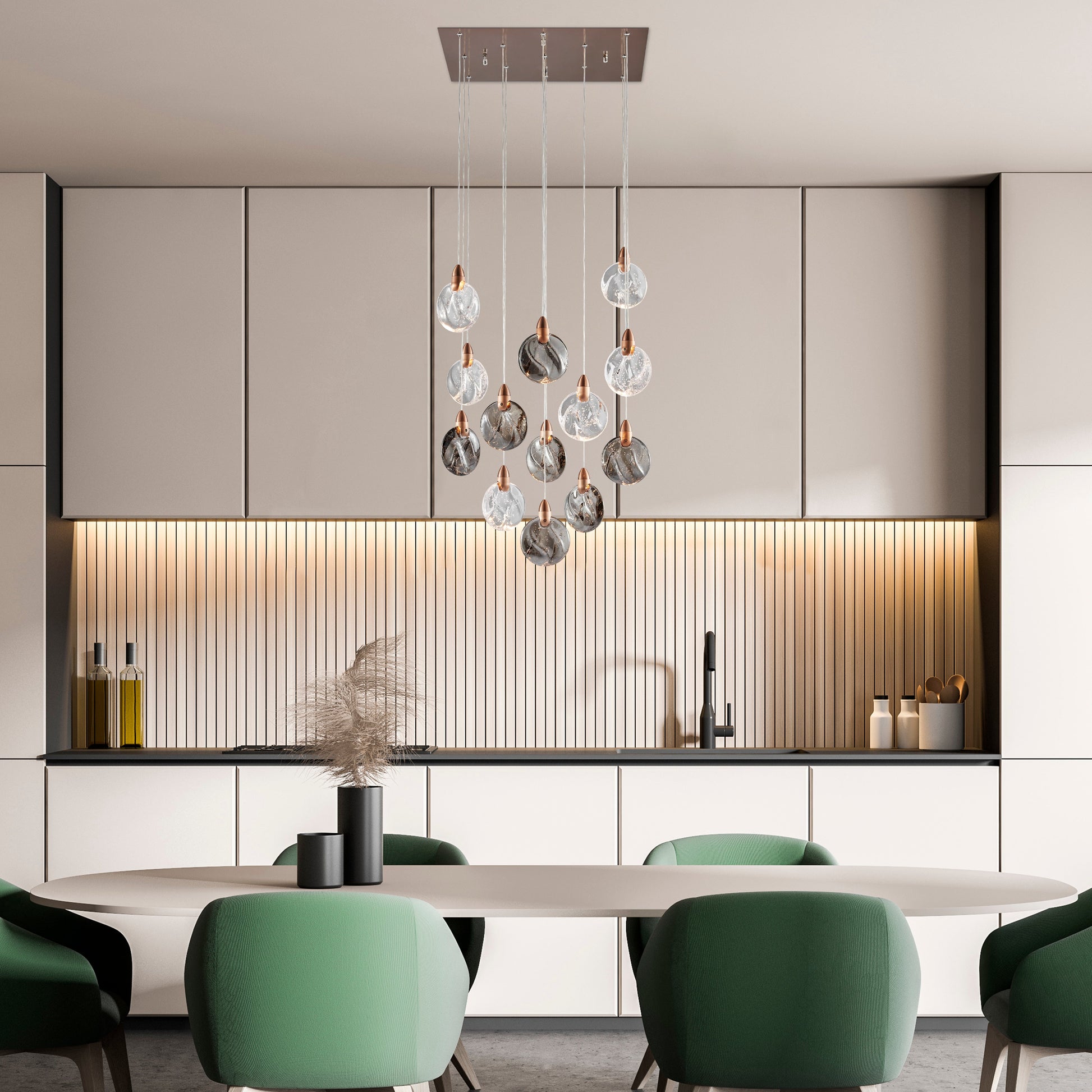 Lustre Square Chandelier // Bronze - Disselt Designs