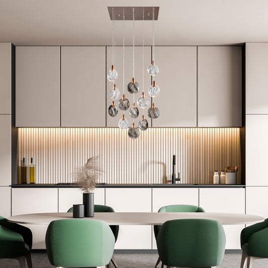 Lustre Square Chandelier // Bronze - Disselt Designs