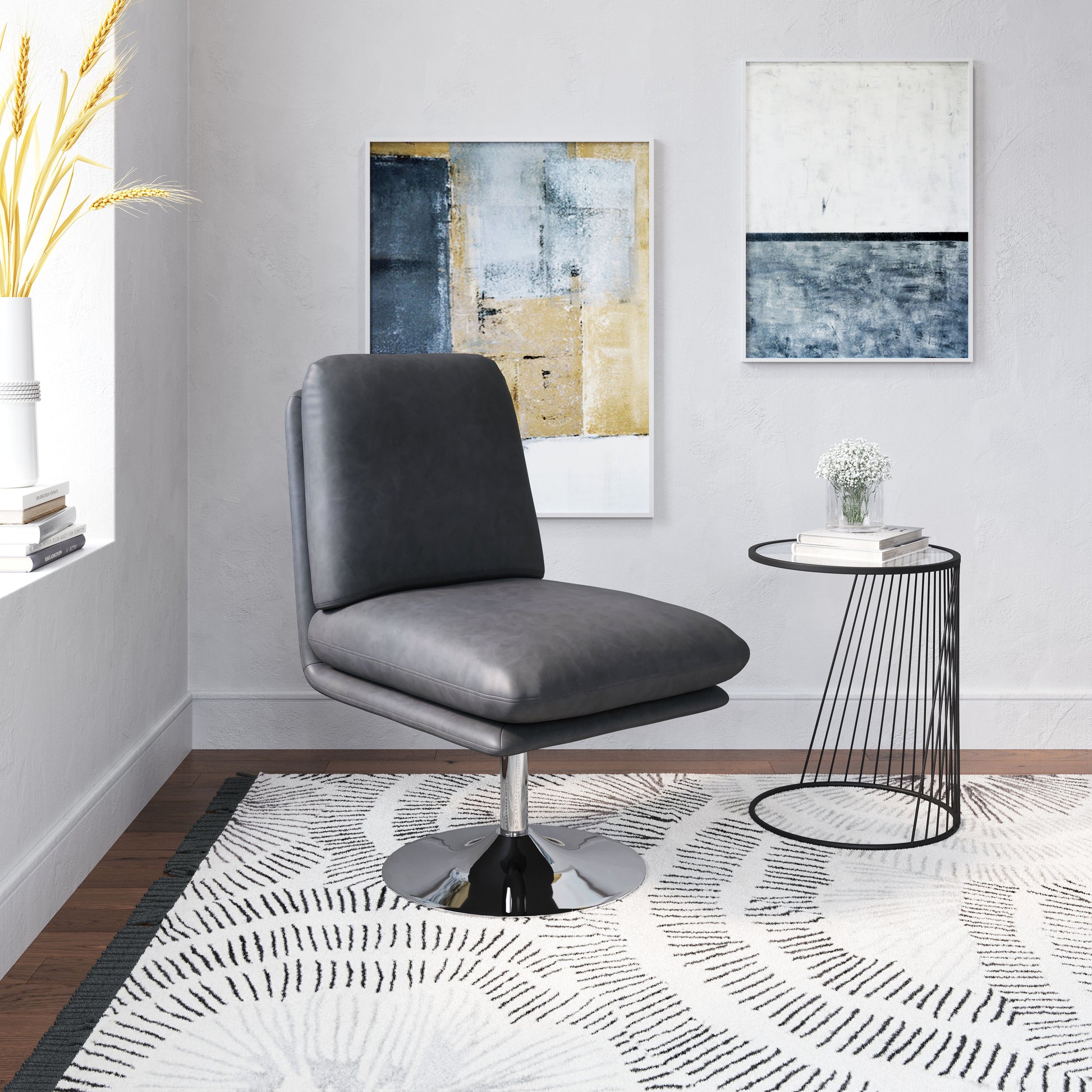 Rory Accent Chair Gray - Disselt Designs