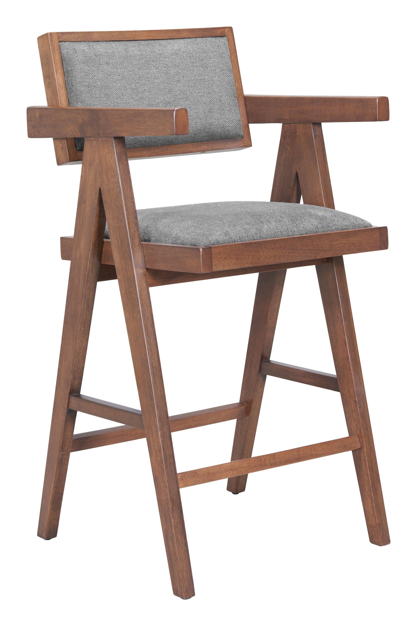 Delhi Counter Stool (Set of 2) Gray & Walnut - Disselt Designs