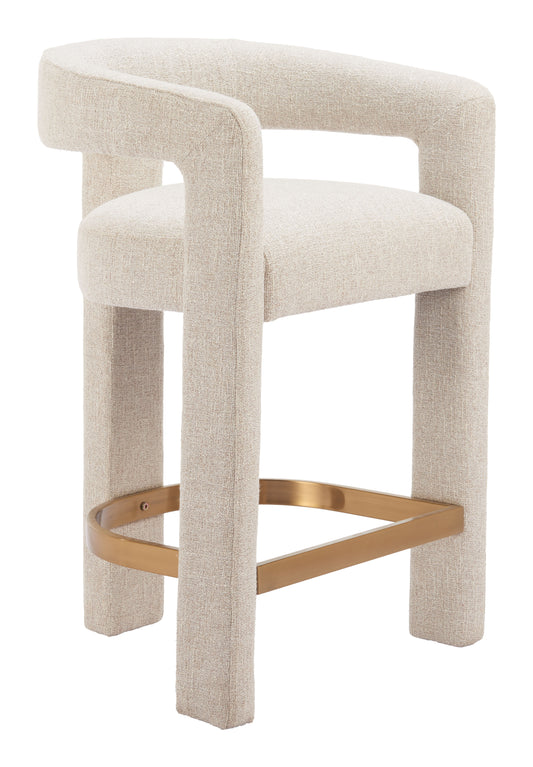 Saiko Counter Stool Beige - Disselt Designs
