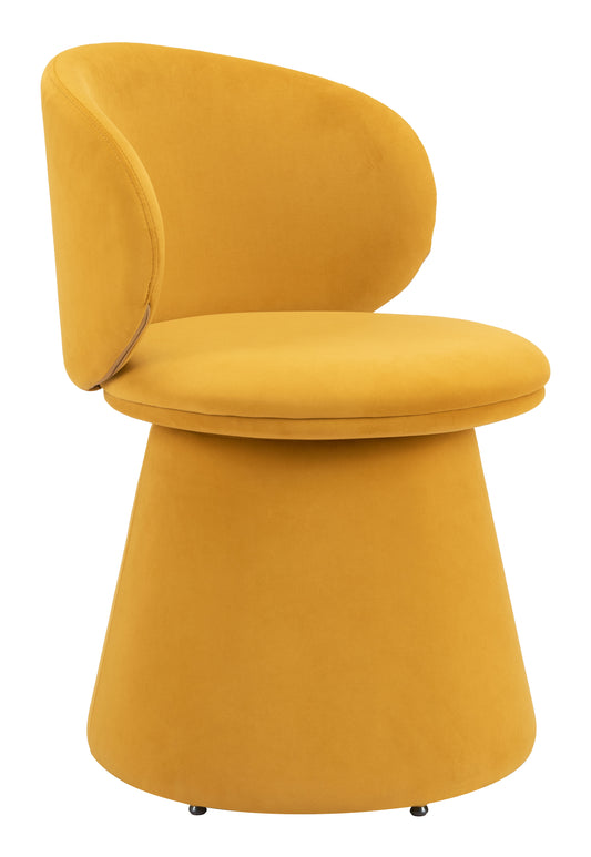 Oblic Swivel Dining Chair Orange - Disselt Designs