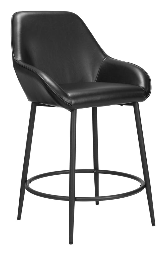 Vila Counter Stool (Set of 2) Black - Disselt Designs