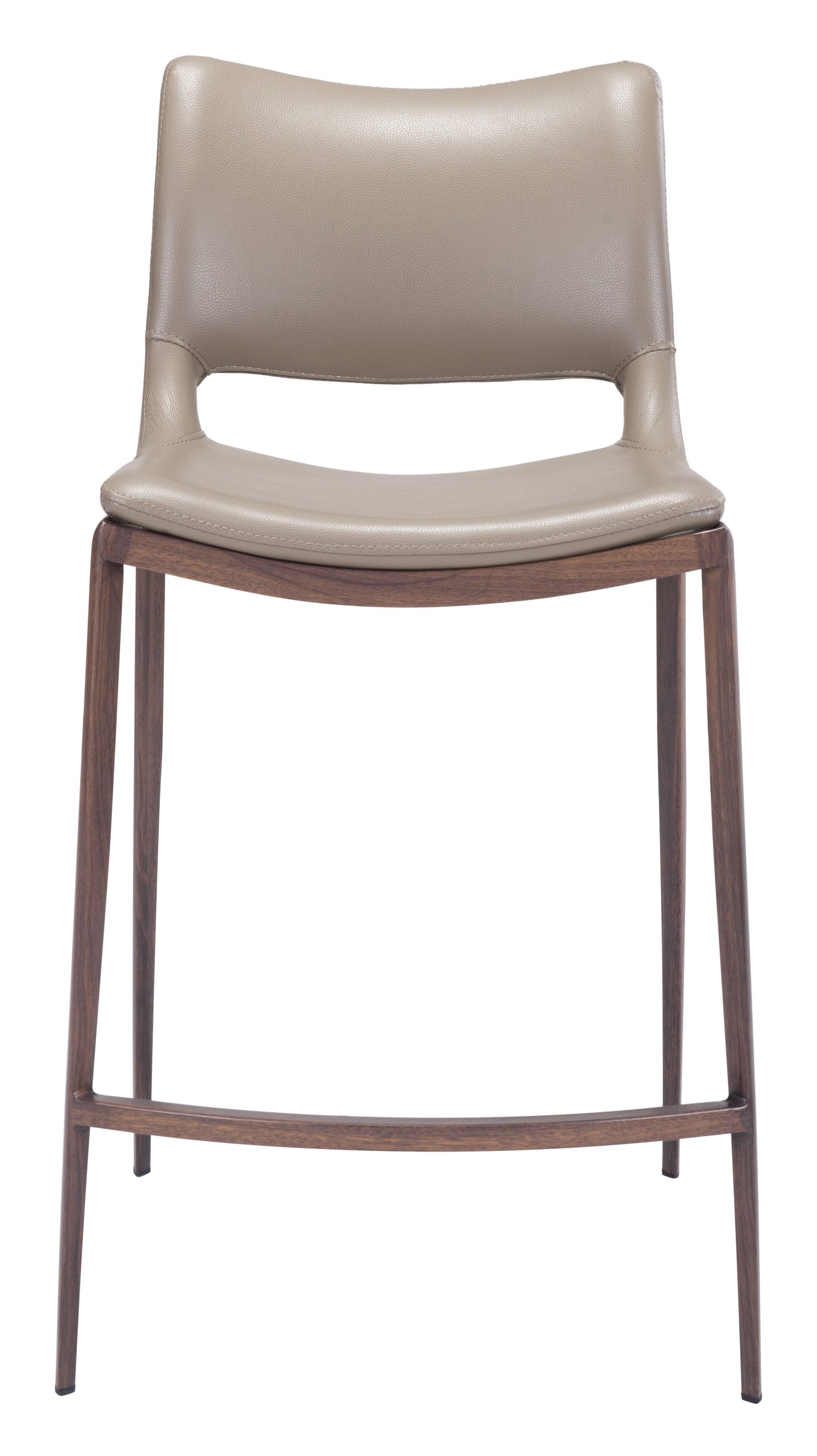 Ace Counter Stool (Set of 2) Brown & Walnut - Disselt Designs