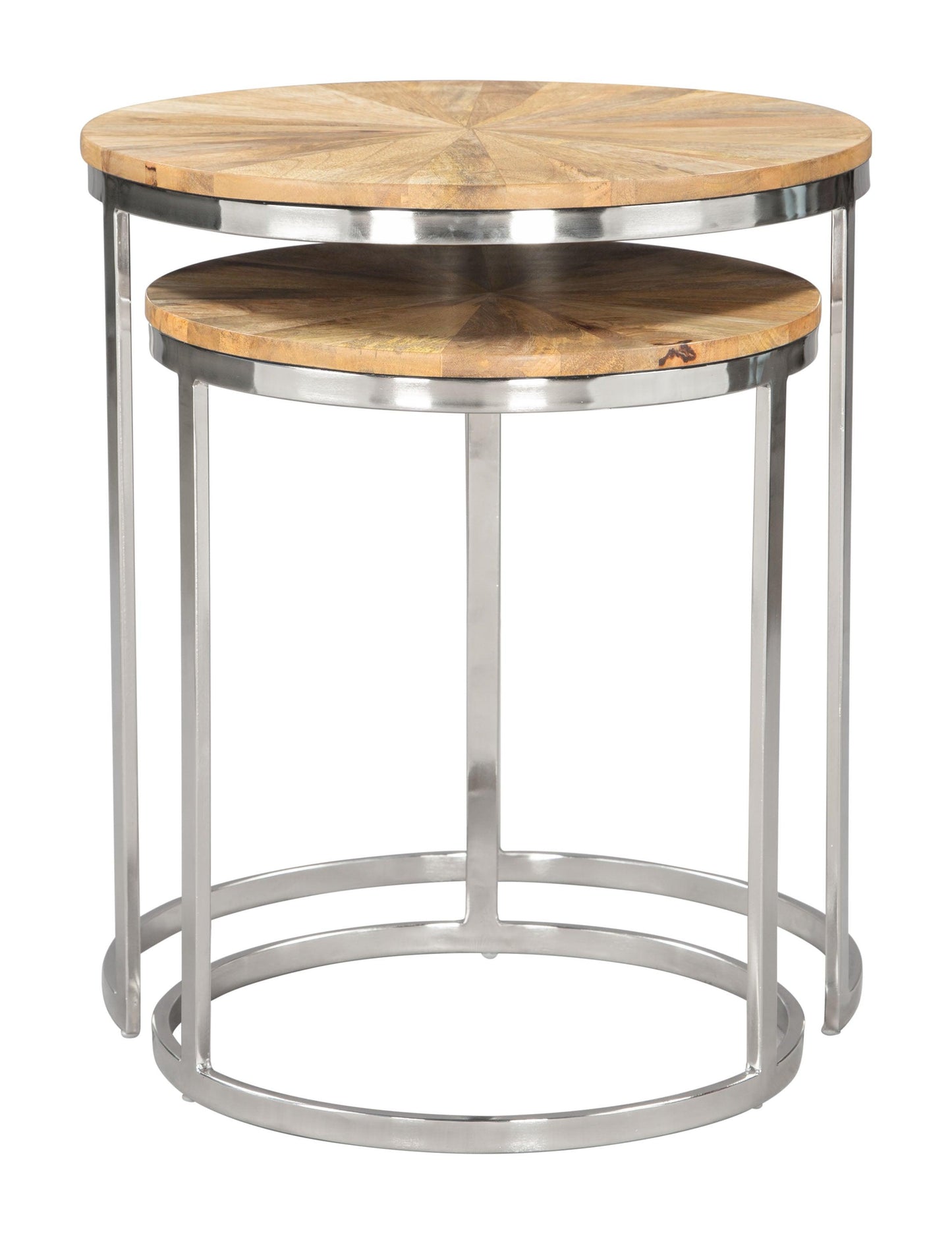 Bari Nesting Table Set (2-Piece) Natural - Disselt Designs