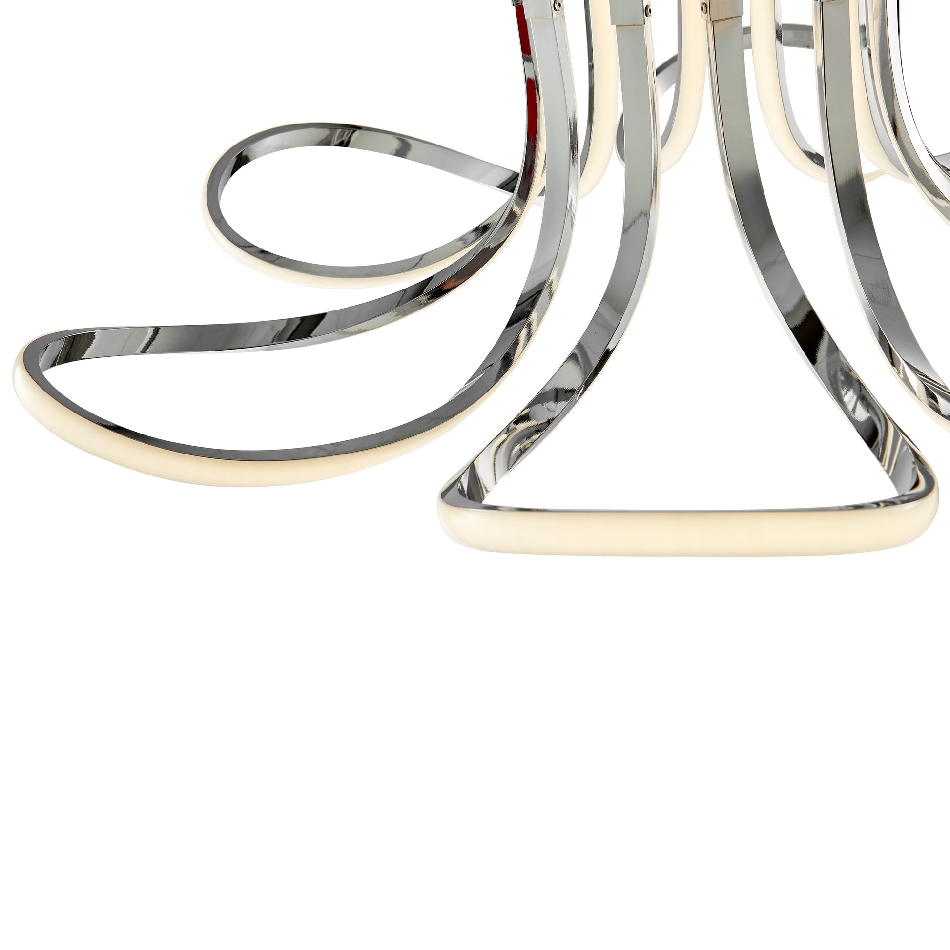 6 Petal Flower Dimmable LED Flush Mount Lamp // Chrome - Disselt Designs