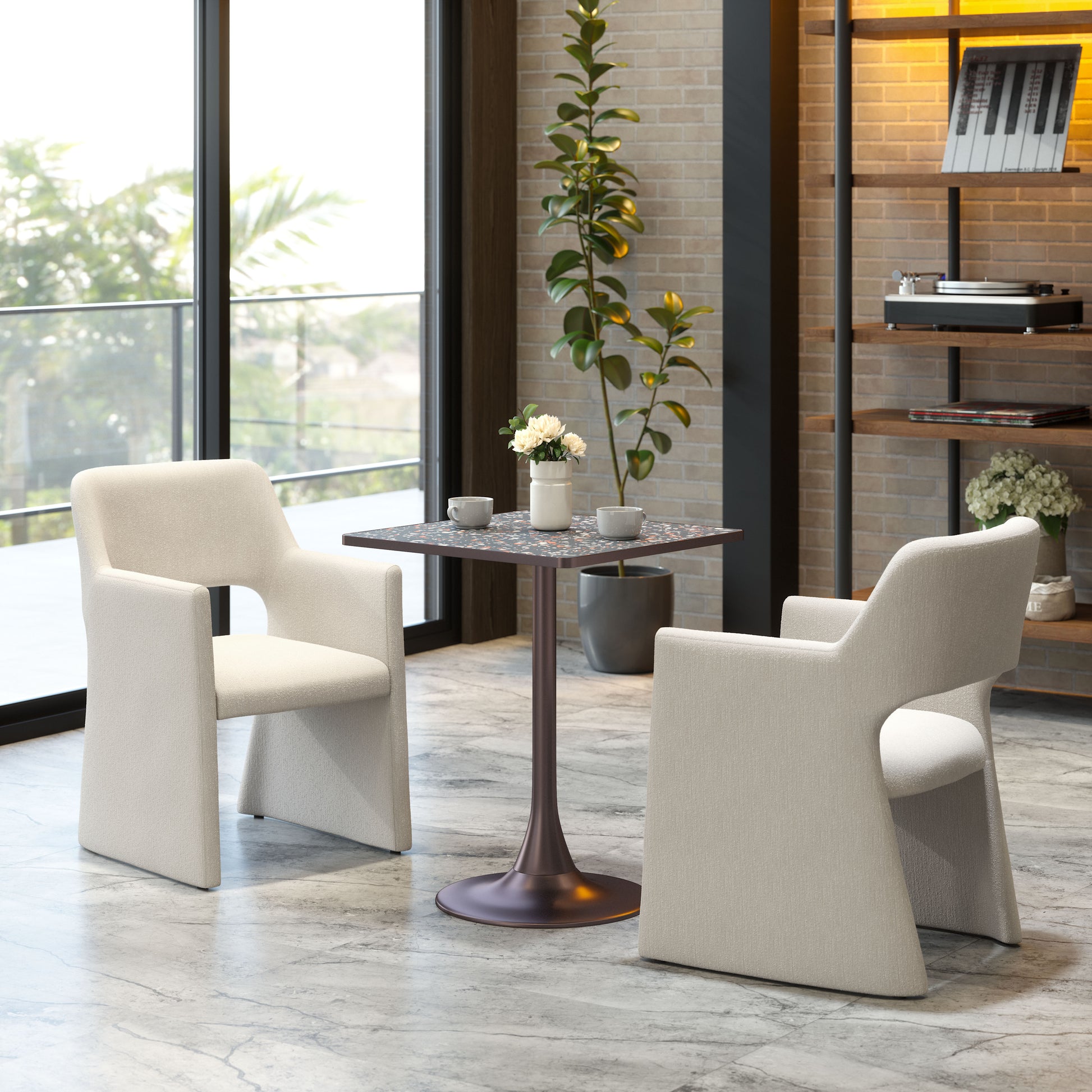 Minet Dining Chair Linen White - Disselt Designs