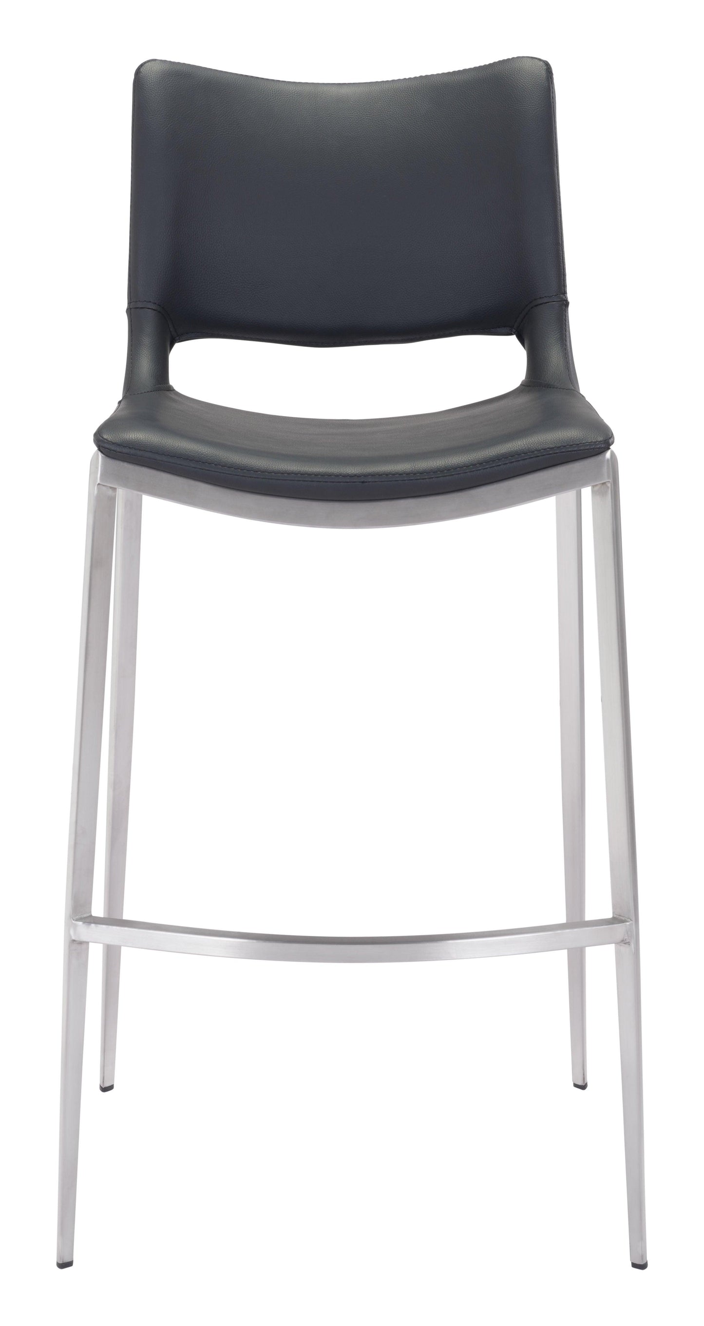 Ace Barstool (Set of 2) Black & Silver - Disselt Designs