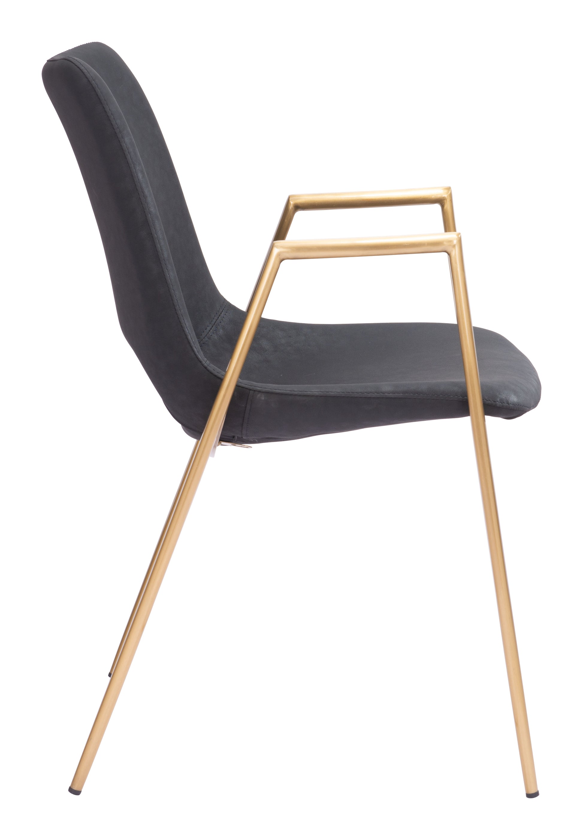 Desi Dining Chair (Set of 2) Black & Gold - Disselt Designs