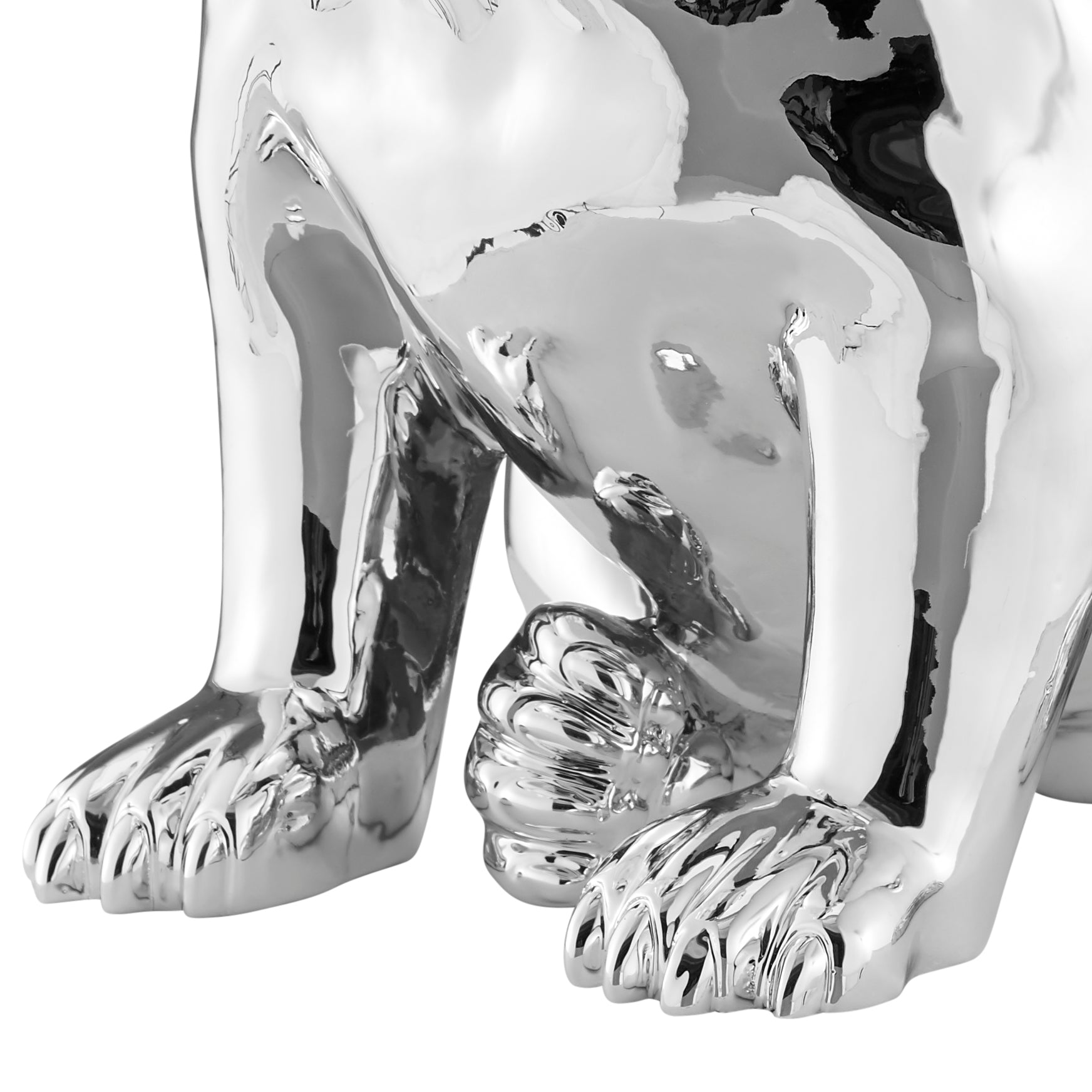 French Bulldog Sitting Sculpture // Chrome & Black - Disselt Designs