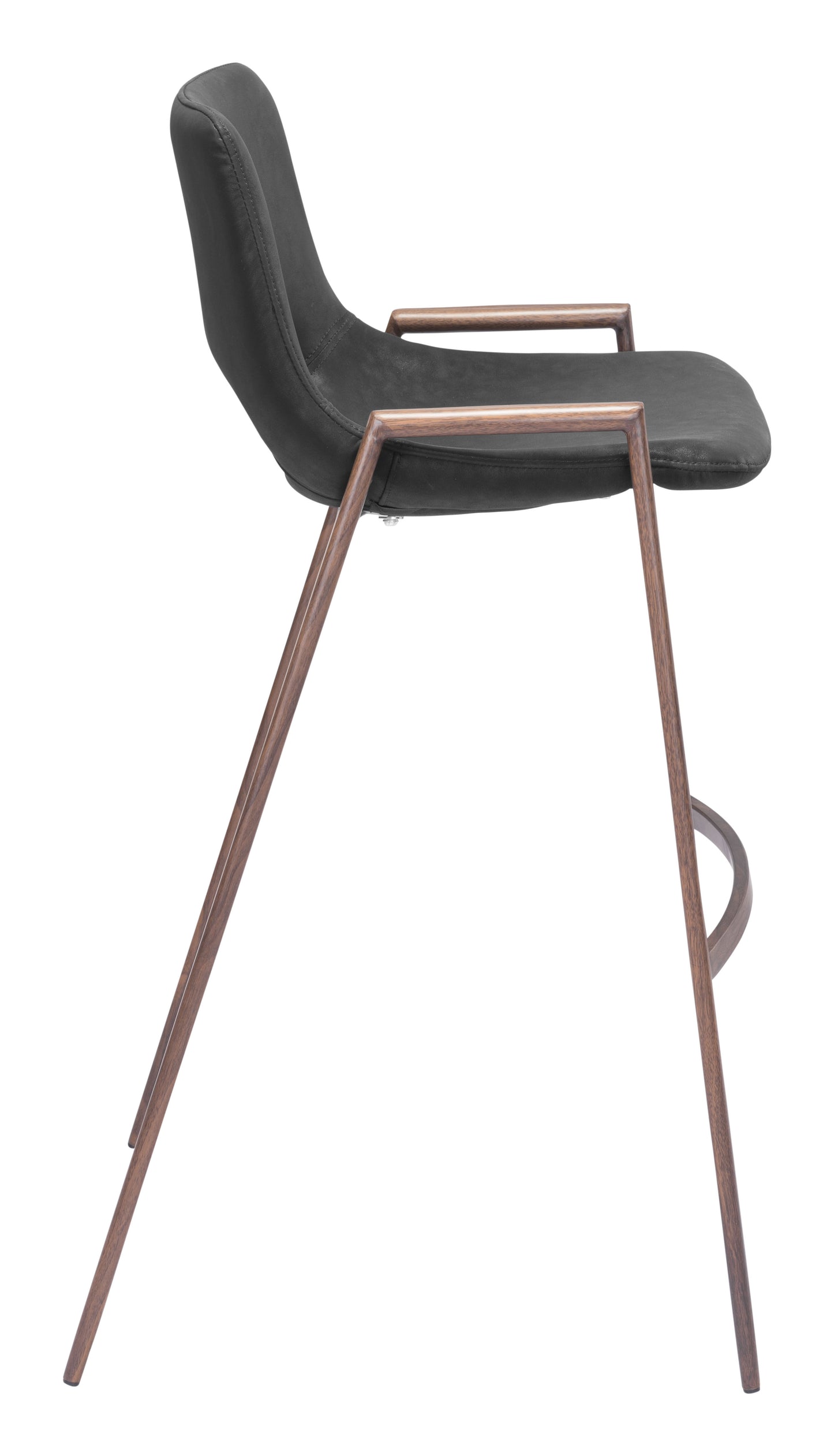 Desi Barstool (Set of 2) Black & Walnut - Disselt Designs