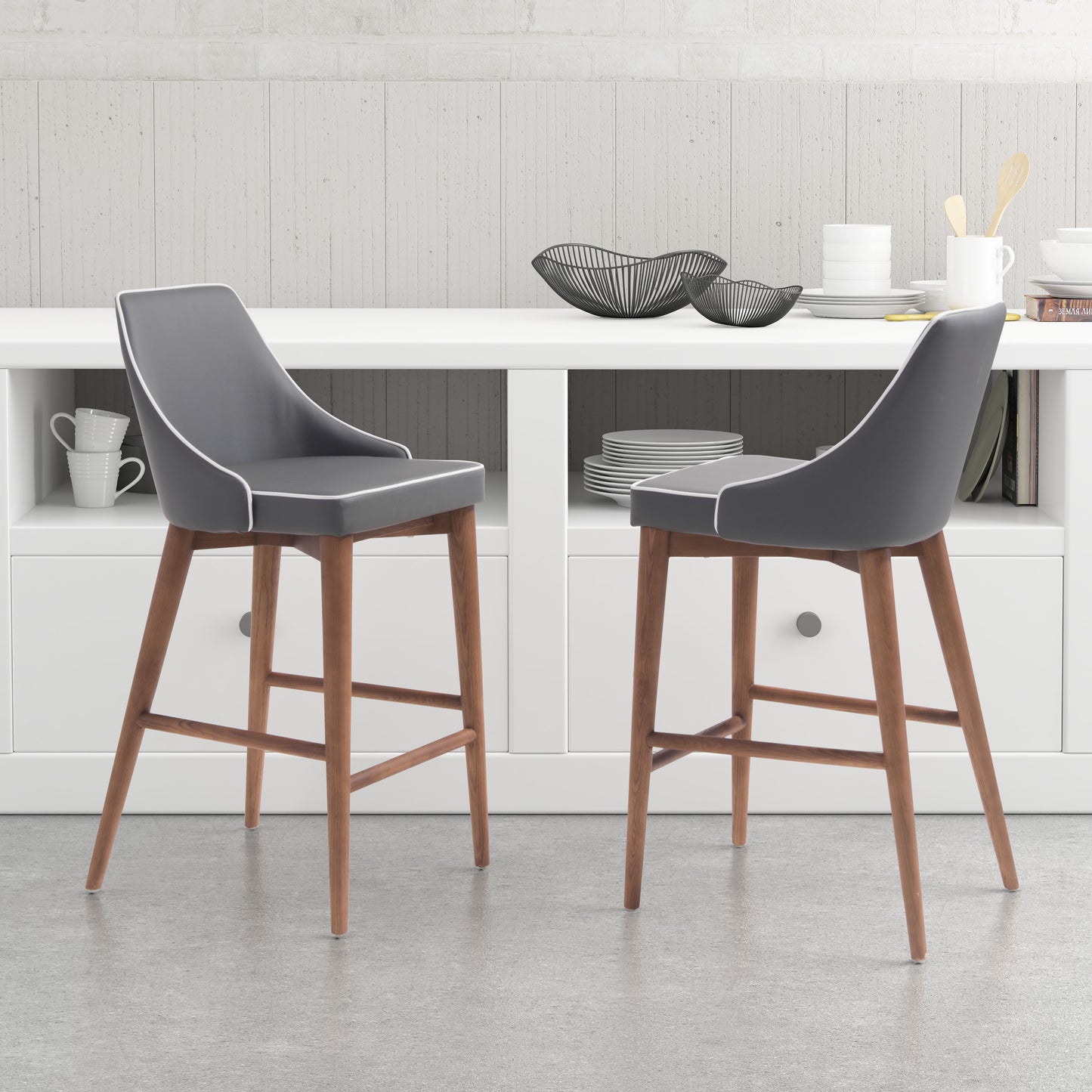 Moor Counter Stool Dark Gray - Disselt Designs