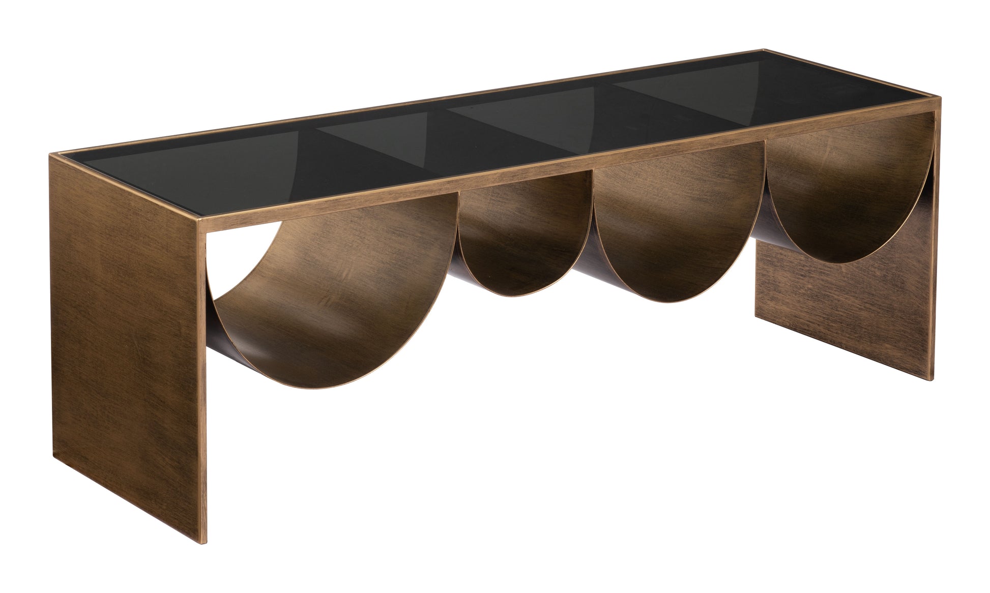 Reed Coffee Table Brass & Black - Disselt Designs