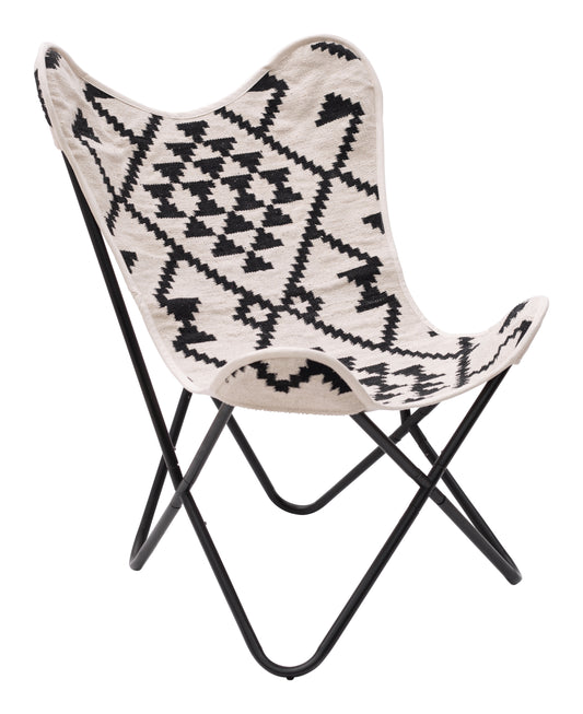 Rabat Accent Chair Beige & Black - Disselt Designs