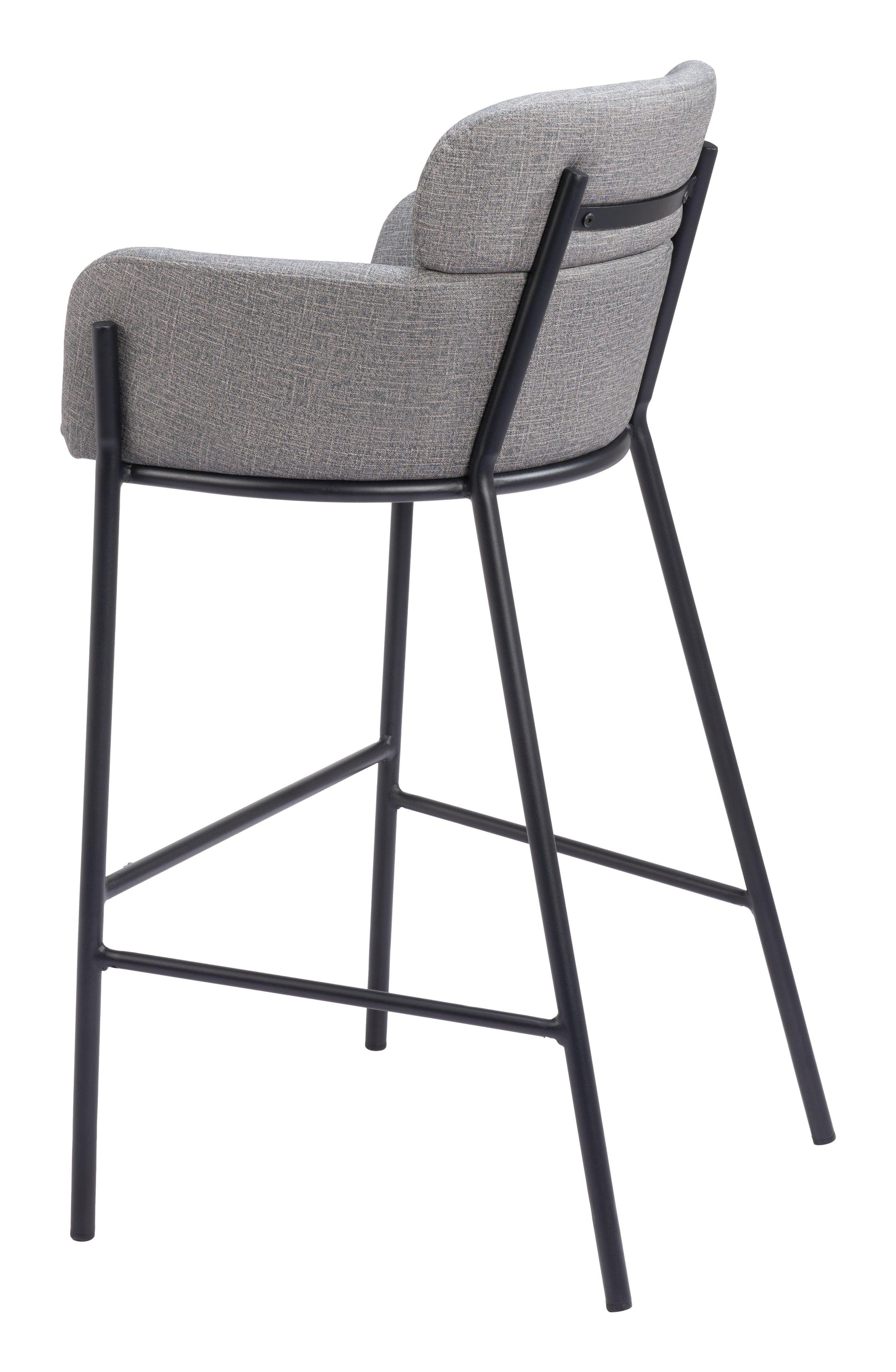 Bremor Barstool Slate Gray - Disselt Designs