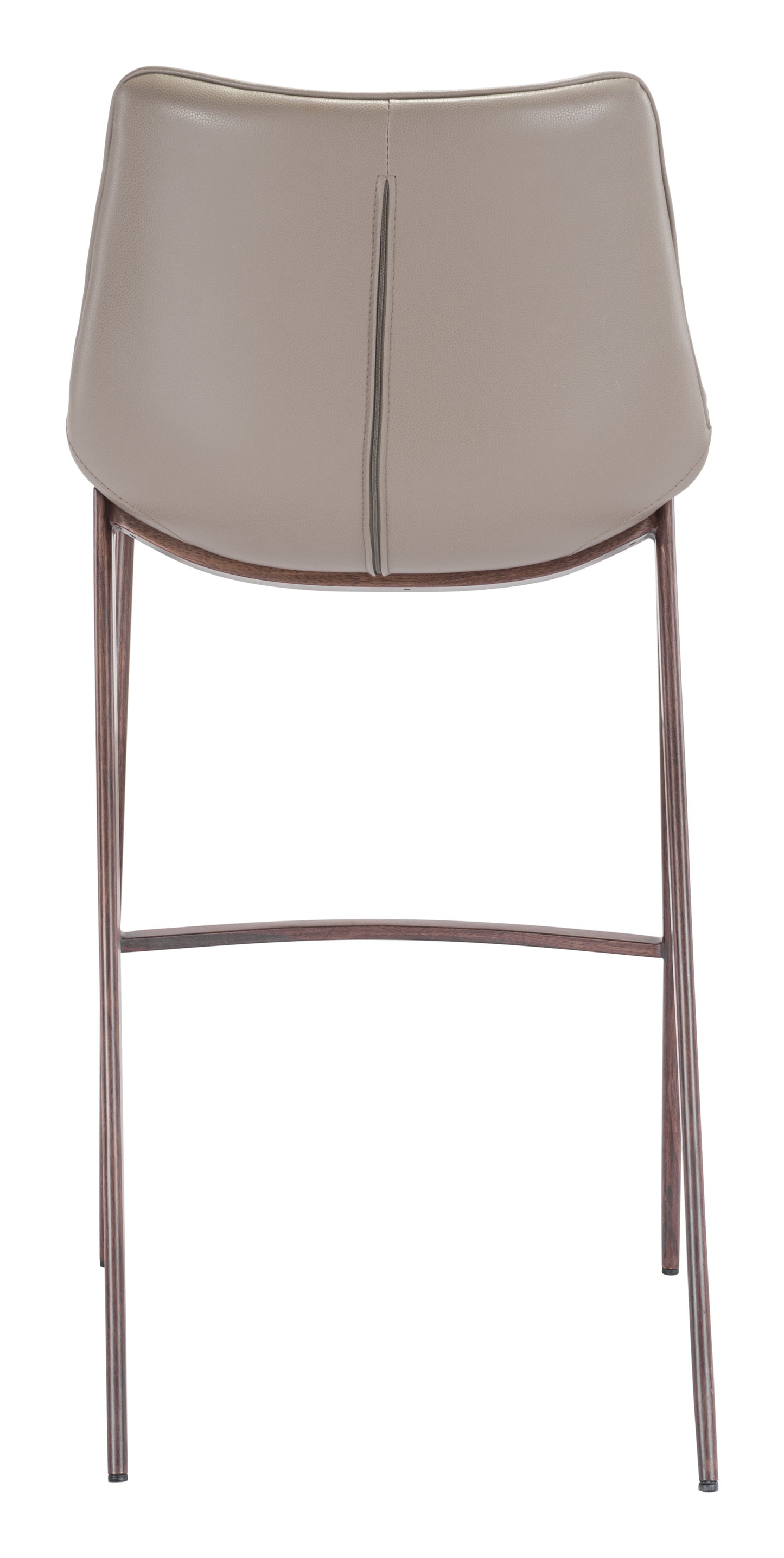 Magnus Barstool (Set of 2) Brown & Walnut - Disselt Designs