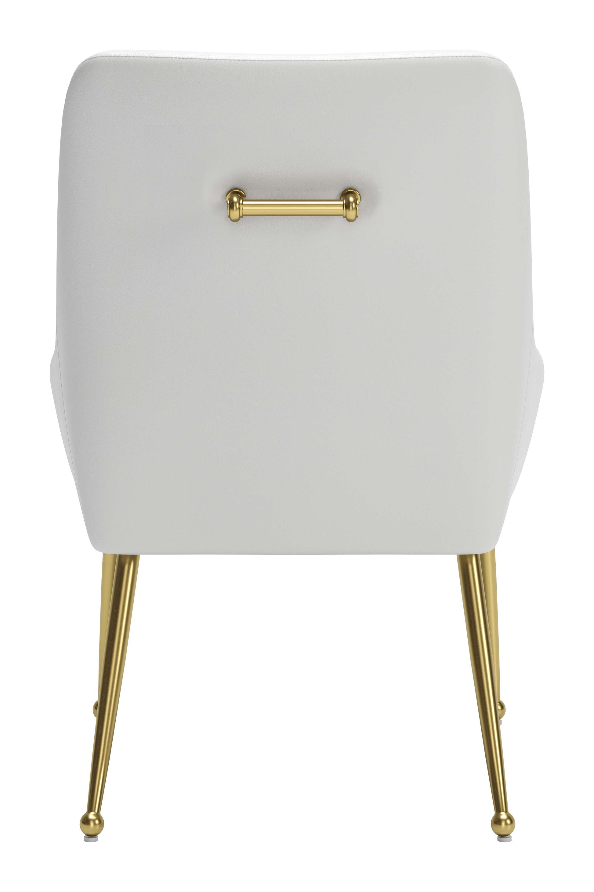 Maxine Dining Chair White & Gold - Disselt Designs