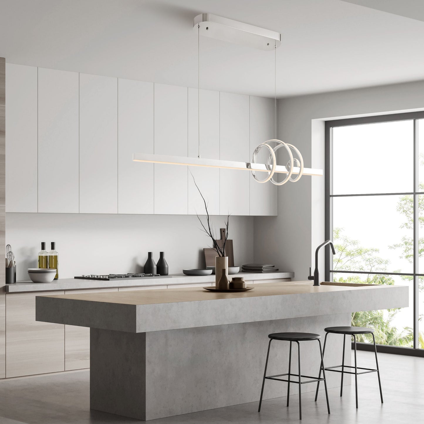 Salzburg Linear Chandelier // Chrome - Disselt Designs