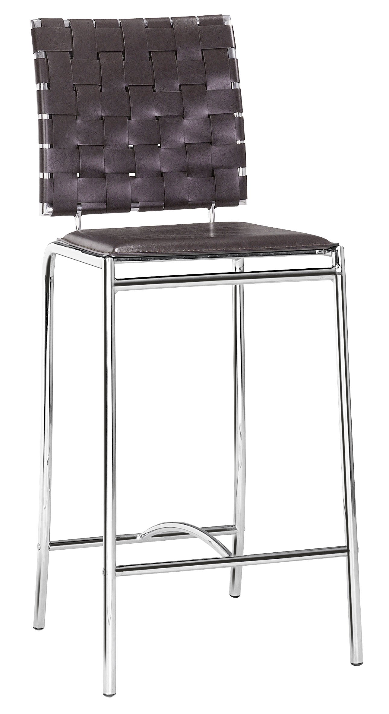 Criss Cross Counter Stool (Set of 2) Espresso - Disselt Designs