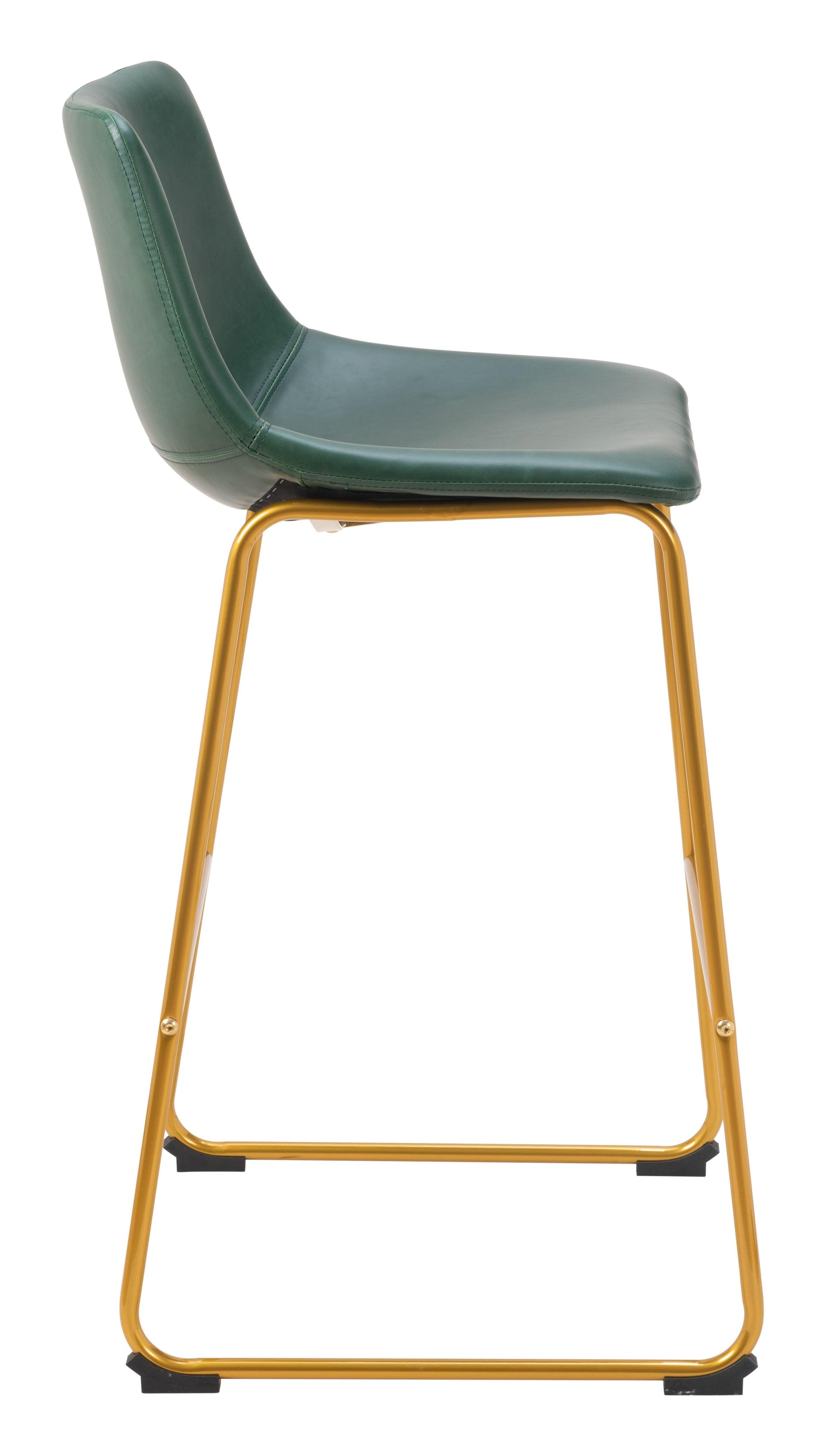 Augusta Barstool (Set of 2) Green & Gold - Disselt Designs