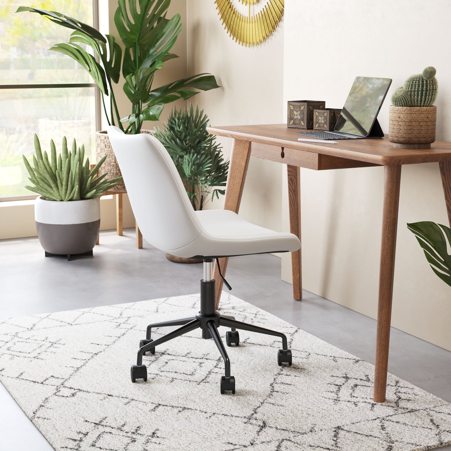 Byron Office Chair White - Disselt Designs